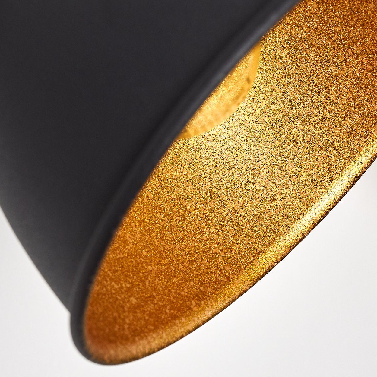 Wandspot Schwarz/Gold, verstellbare Wandleuchte Gehäuse Retro/Vintage aus Design m. »Ardore« Leuchtmittel, 1xE14, am im hofstein Wandlampe Metall in An-/Ausschalter ohne