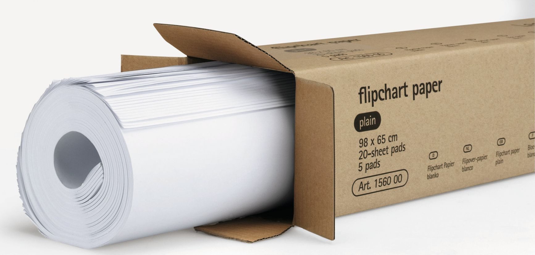 LEGAMASTER Flipchartblock Flipchart-Papier 65x98cm 20 Blatt blanko VE=5 Stück