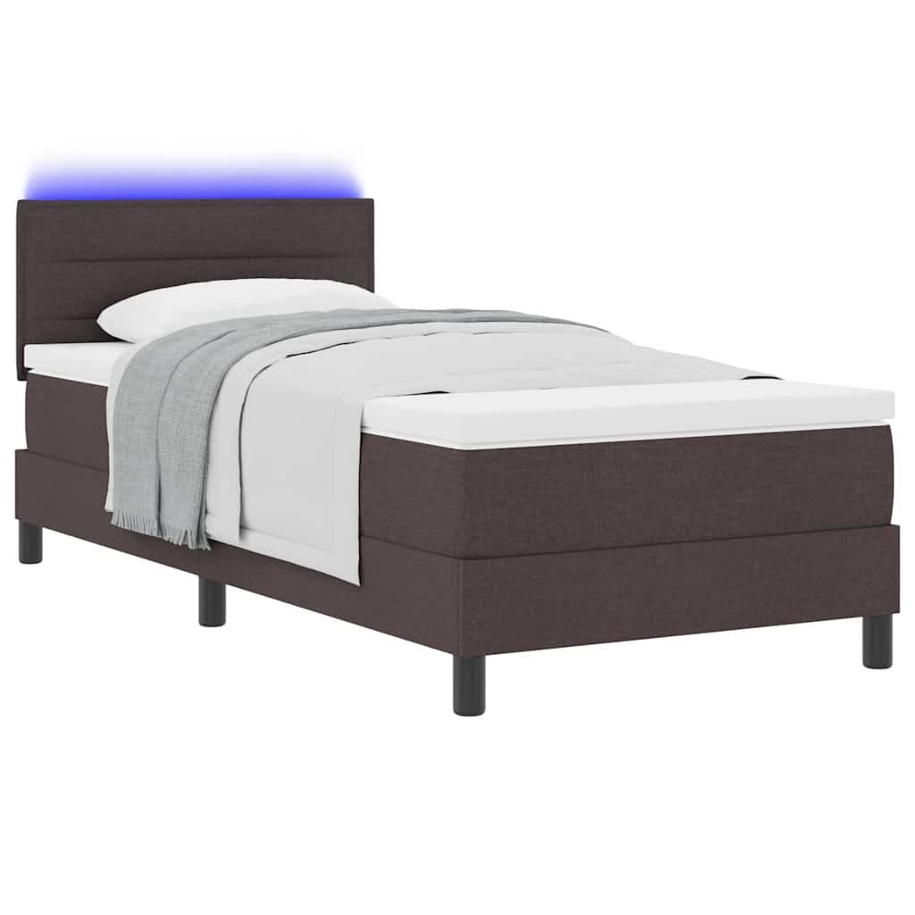 vidaXL Bett Boxspringbett mit Matratze Dunkelbraun günstig online kaufen