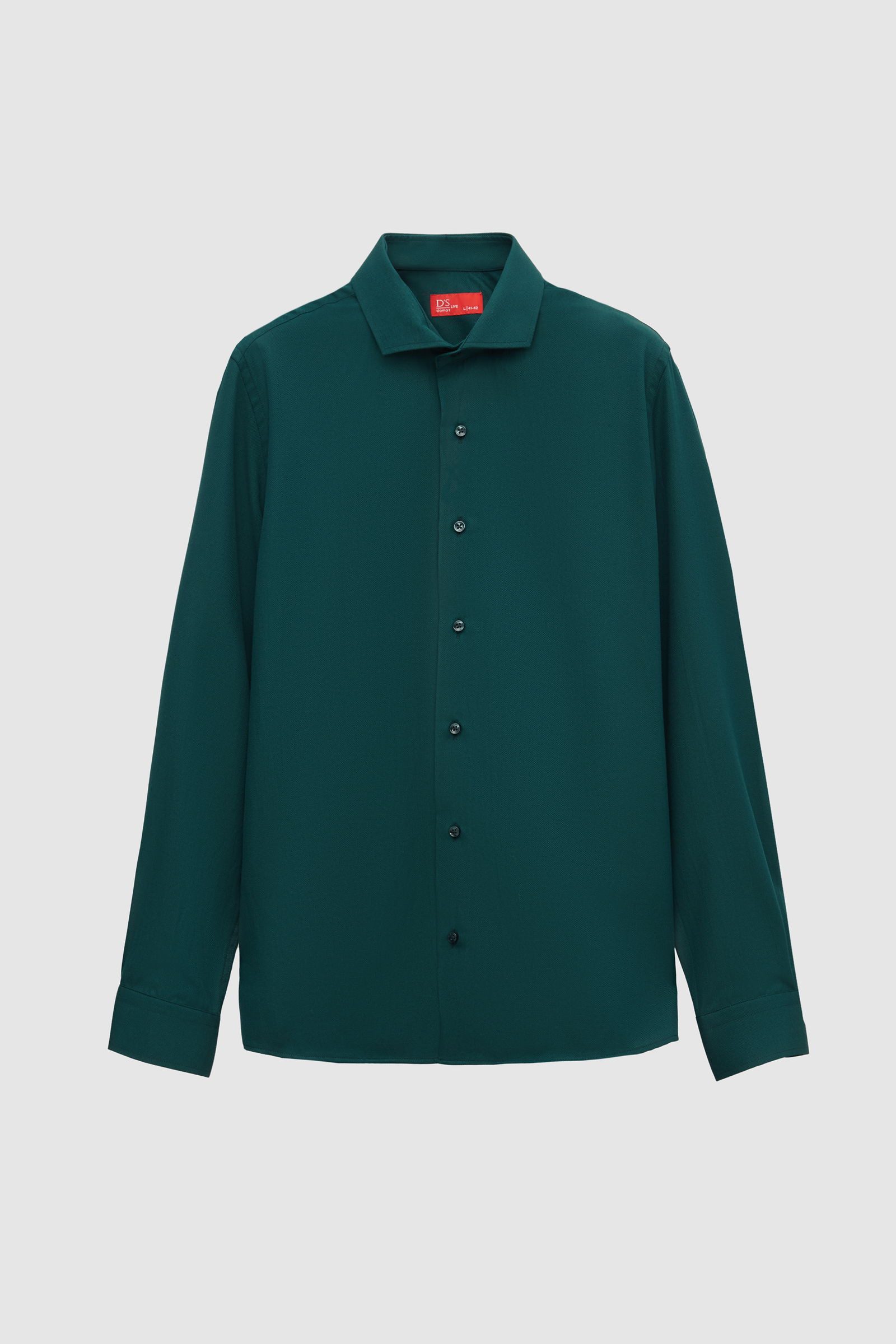 D'S DAMAT Businesshemd Ds Damat Slim Fit Dobby-Hemd mit italienischem Kragen