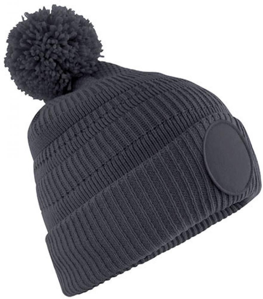 Beechfield® Bommelmütze Fan Patch Beanie Bommelmütze unisex