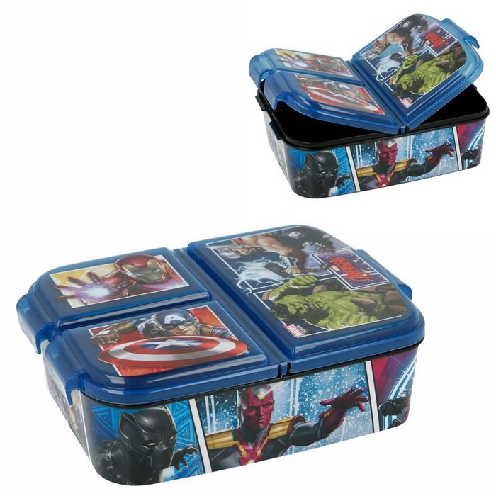 MARVEL Lunchbox Brotdose 3 Fächer Marvel Avengers Lunch to Go Vesper Dose