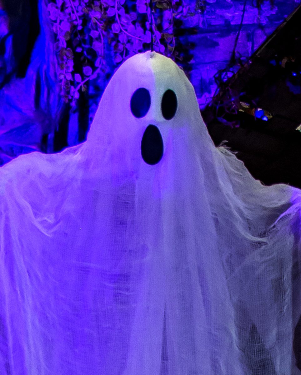 Horror-Shop Dekoobjekt Weißer Halloween Geist als Hängefigur 215 cm