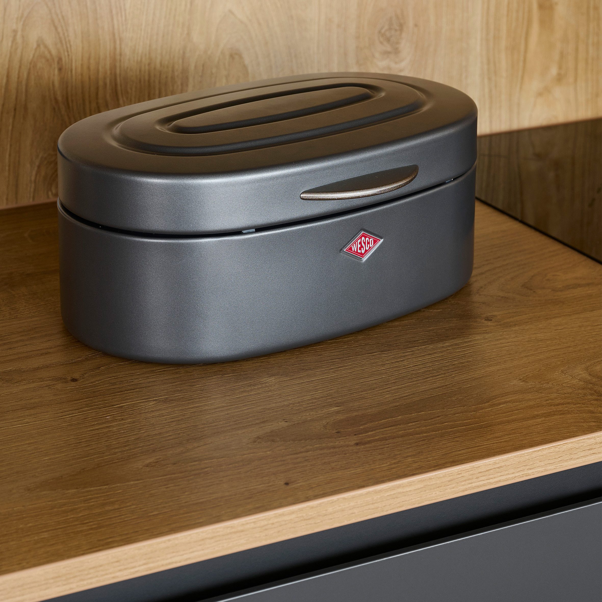 WESCO Brotkasten Single Elly, Stahlblech, (1-tlg), dicht schließender Deckel / Lüftungslöcher / Griff