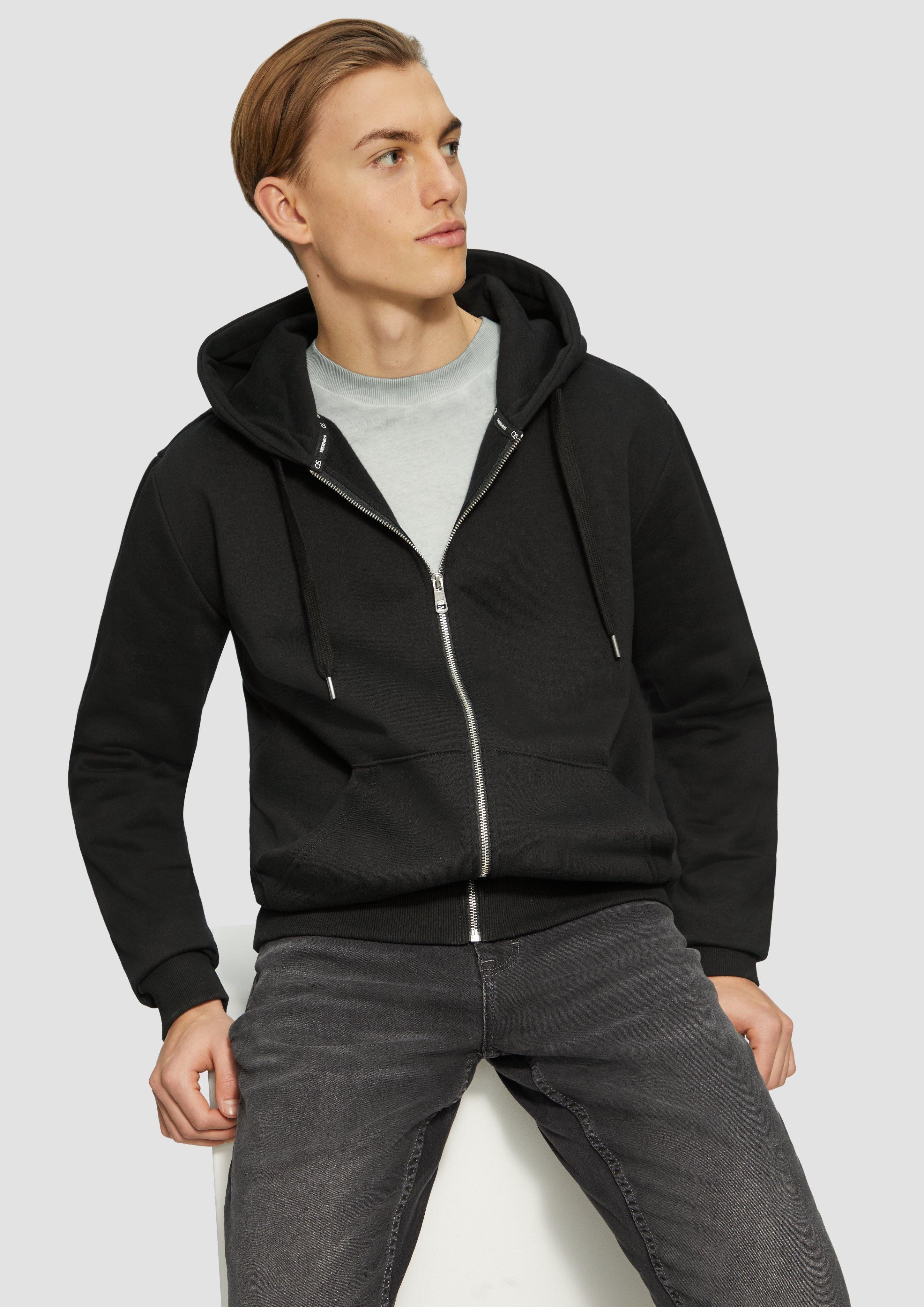 QS Outdoorjacke Basic-Sweatjacke Durchzugkordel günstig online kaufen