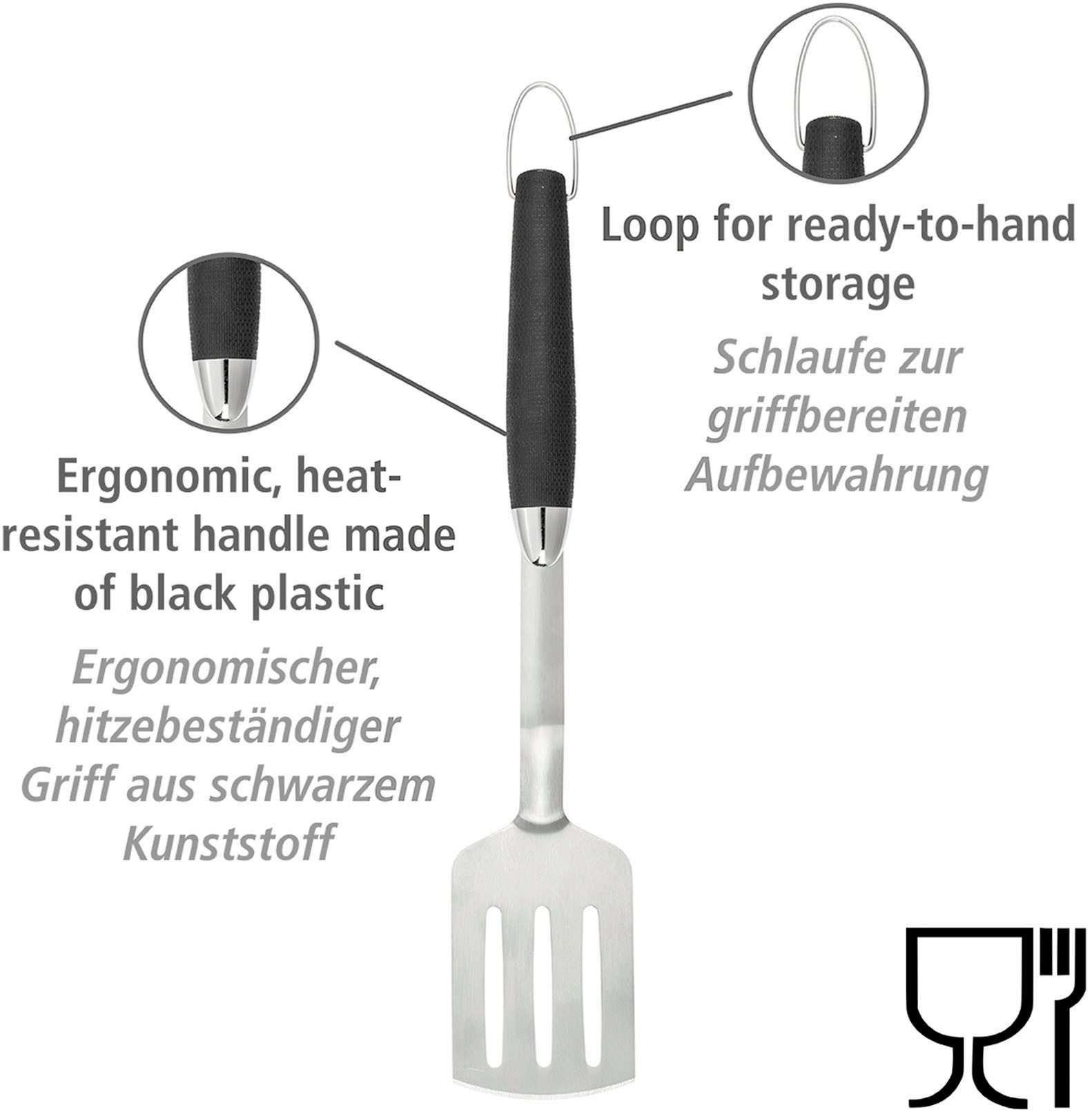 WENKO Grillbesteck-Set BBQ, (Set, 2 tlg), Pfannenwender & Grillzange, hitzebeständig, rostfreier Edelstahl
