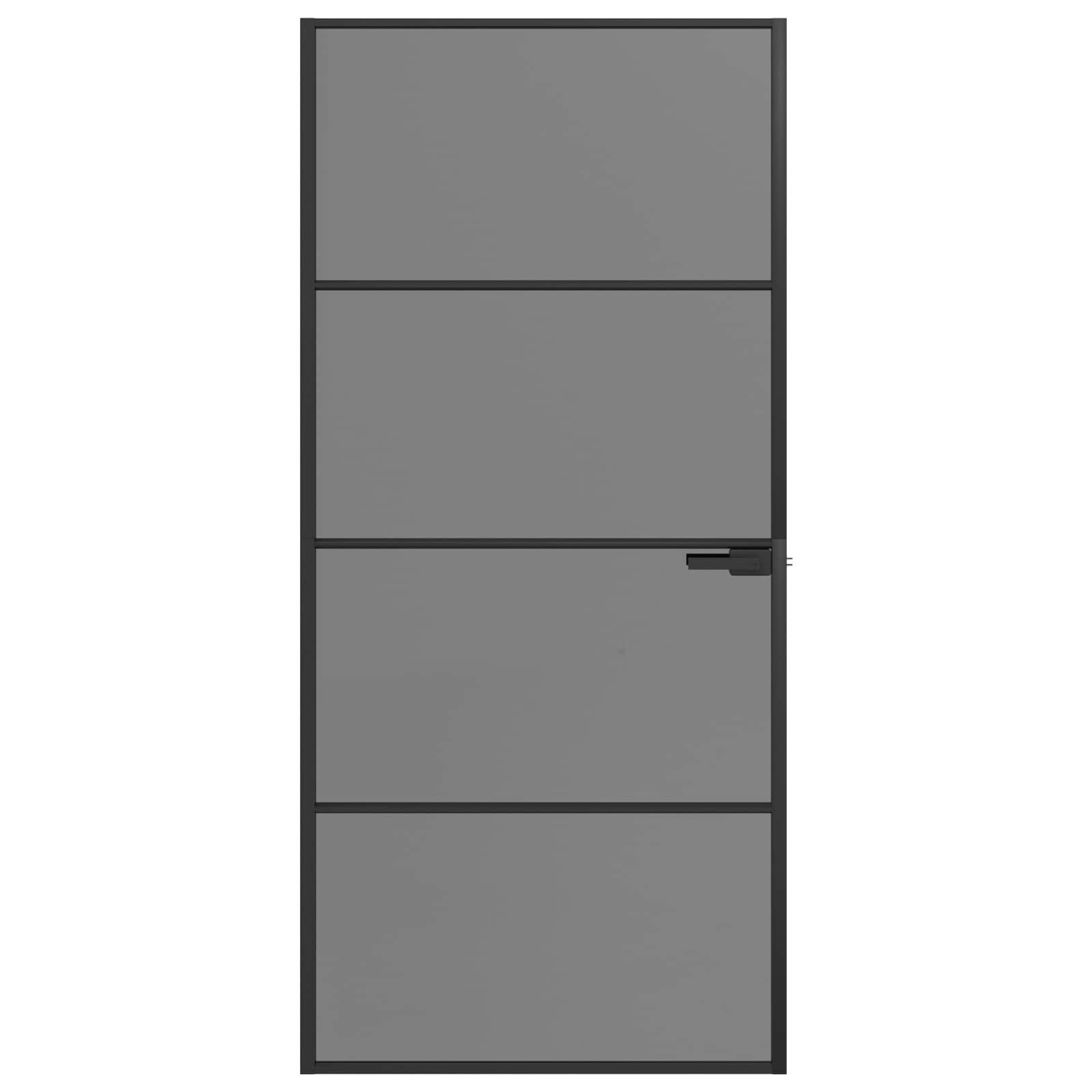 vidaXL Haustür Interior Tür 93 x 201,5 cm Verbautes Glas und Aluminium (1-St)