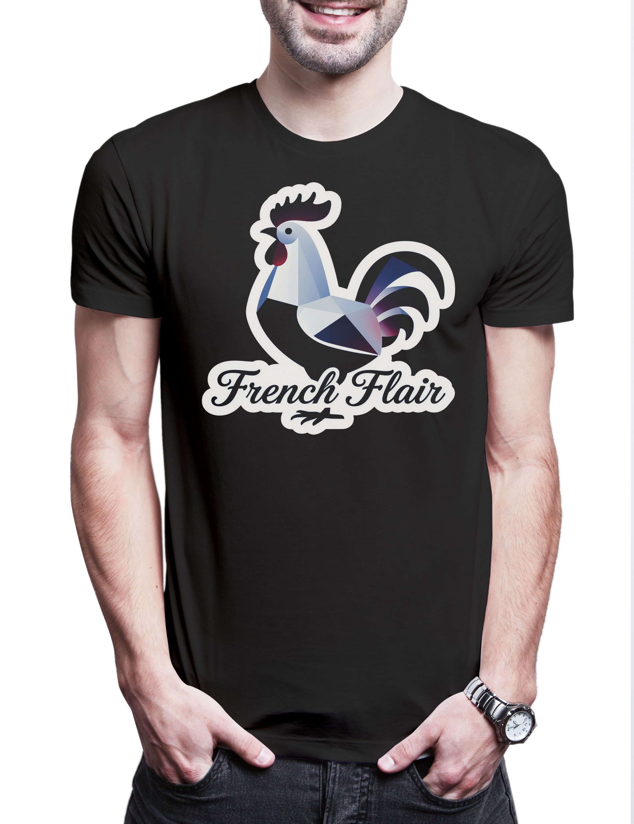 Urban Backwoods Print-Shirt French Flair Herren T-Shirt France Team WM Frankreich Bleu Blanc Rouge (1-tlg) Paris Gaulois Coq Tricolore