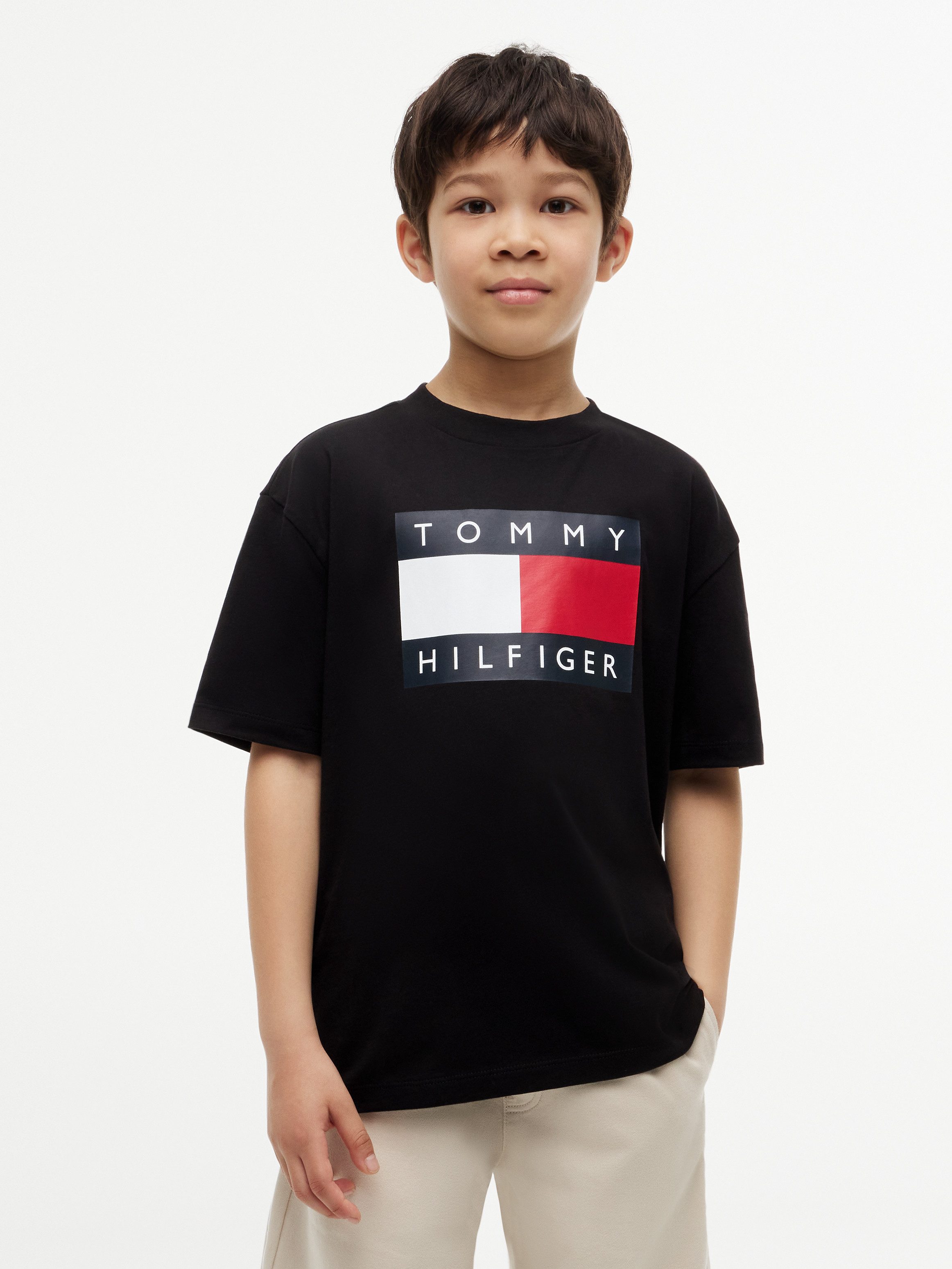 Tommy Hilfiger T-Shirt HERITAGE Regular Fit, Kinder bis 16 Jahre, Logo-Print