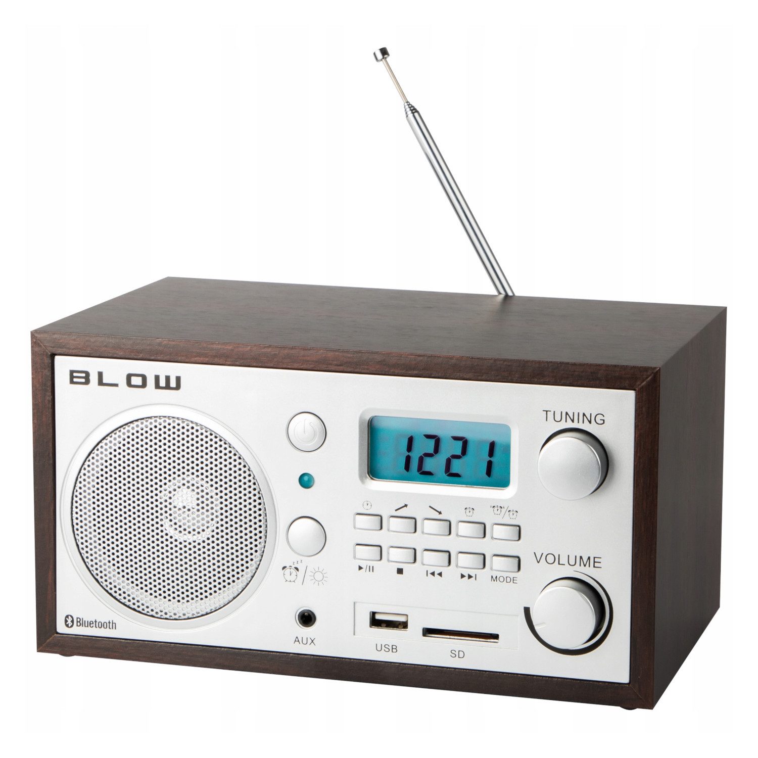 BLOW 77-531# Tragbares Analog-AM/FM-Küchenradio RA2 Retro-Radio (AM/FM-Frequenzwahl (AM 522-1620 kHz, FM 87,5 – 108 MHz), Bluetooth-Funktion, USB-, AUX- und SD-Anschlüsse)