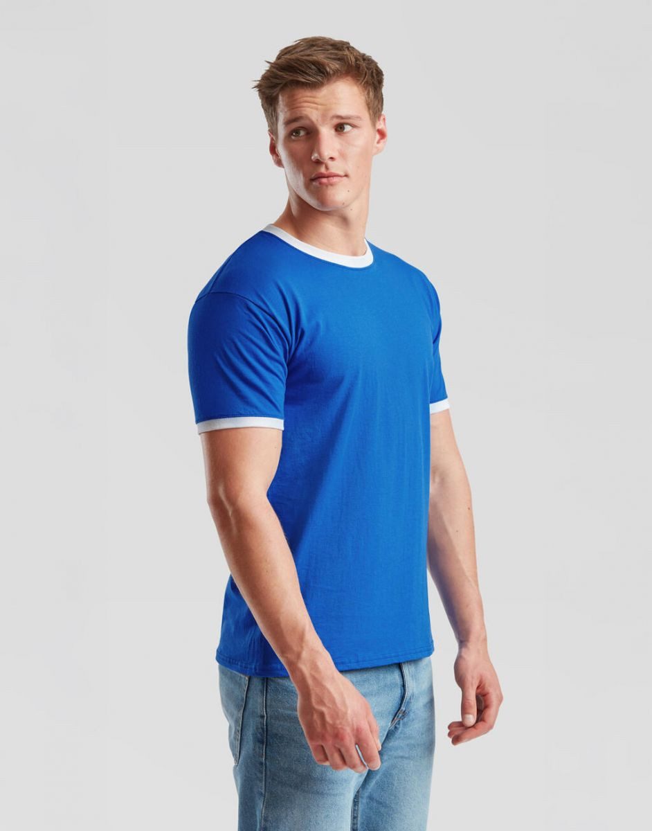 Fruit of the Loom Rundhalsshirt Ringer Herren T-Shirt
