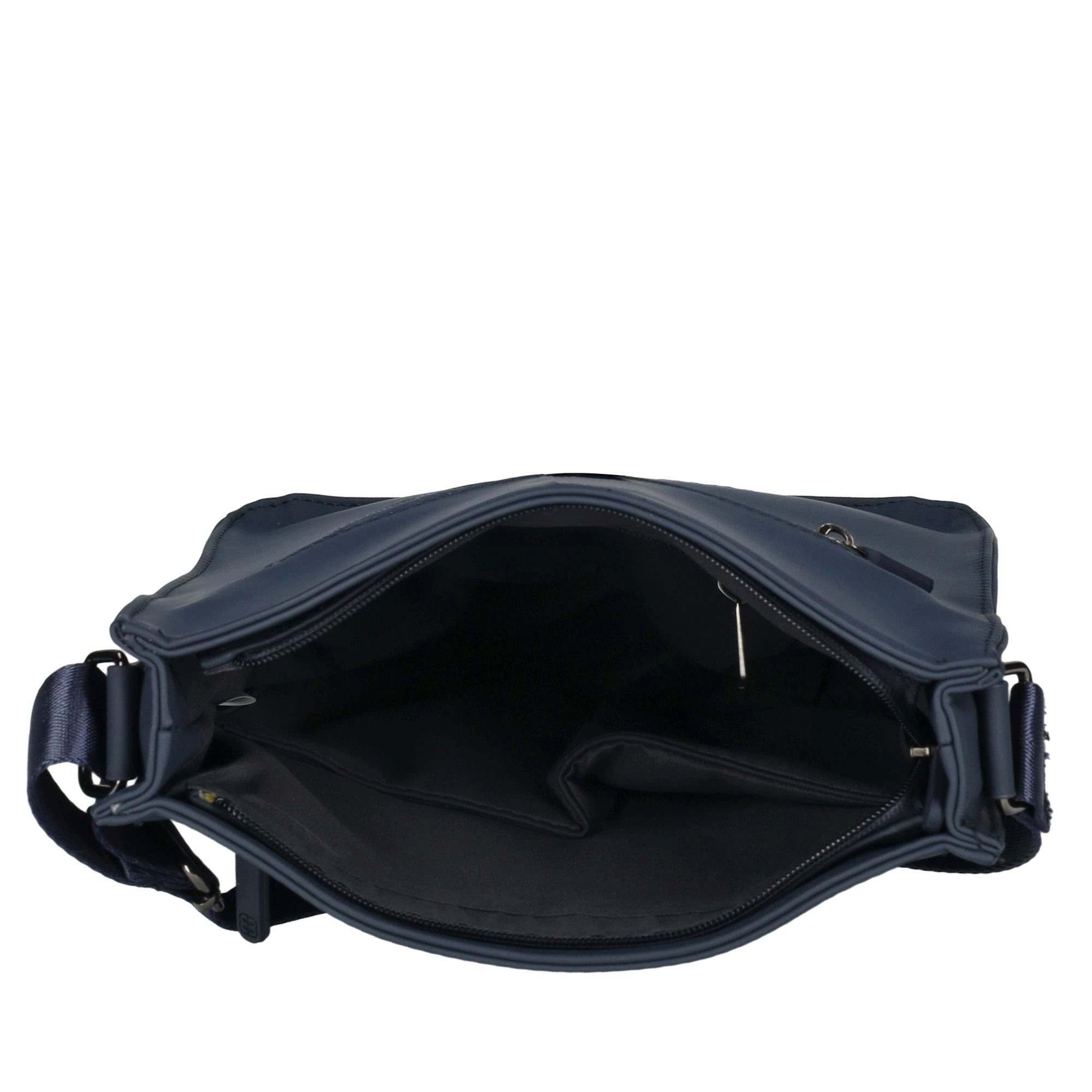 Christian Wippermann Umhängetasche Damen Tasche Schultertasche Umhängetasche Crossover Bag (einzeln), Leder Optik Handtasche Schwarz