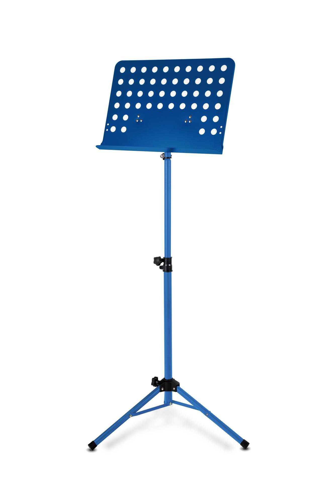 Classic Cantabile Notenpult Metall Orchesterpult Lochblech, Robuste, dreibeinige Rohrkonstruktion