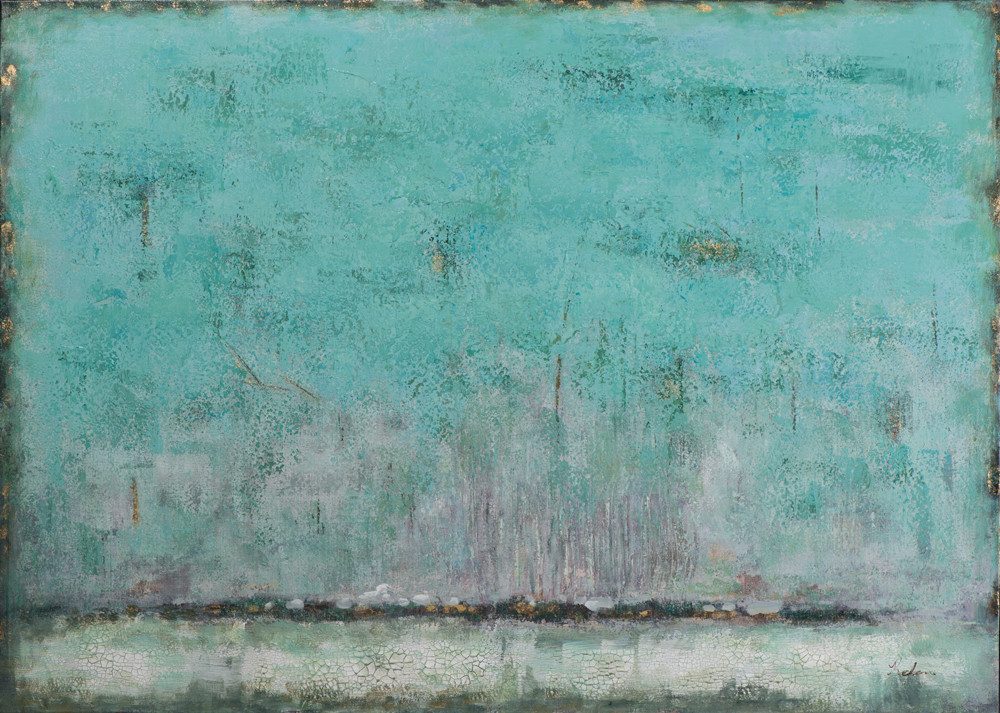ArtUniverse Gemälde Harmonie in Türkis 100x140 cm, Abstrakt