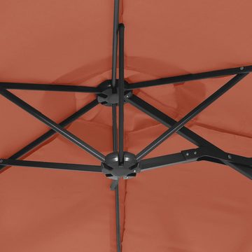 furnicato Sonnenschirm Doppelsonnenschirm Terrakotta 316x240 cm