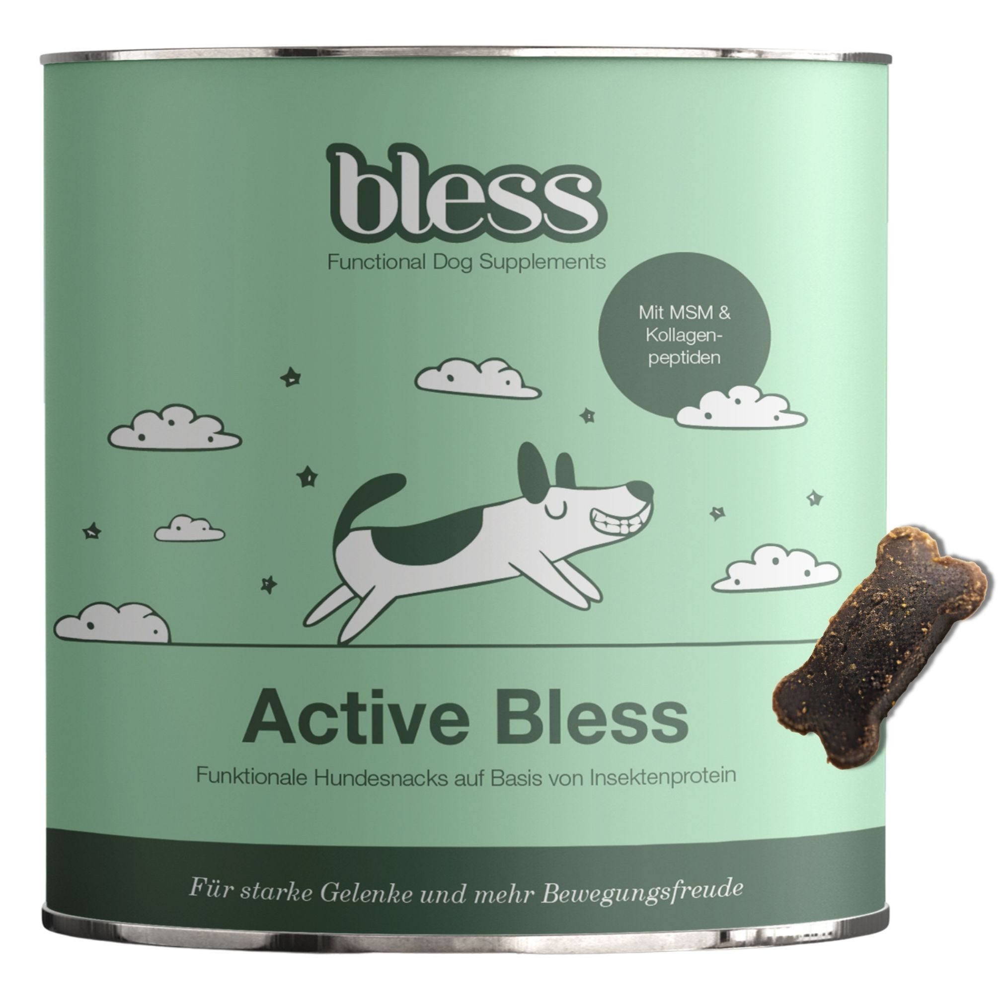 Bless Gelenk-Snack für Hunde (Active Bless) – mit Kollagenpeptiden & MSM, Nahrungsergänzungsmittel für: Hunde, mit Insektenprotein (allergikerfreundlich)