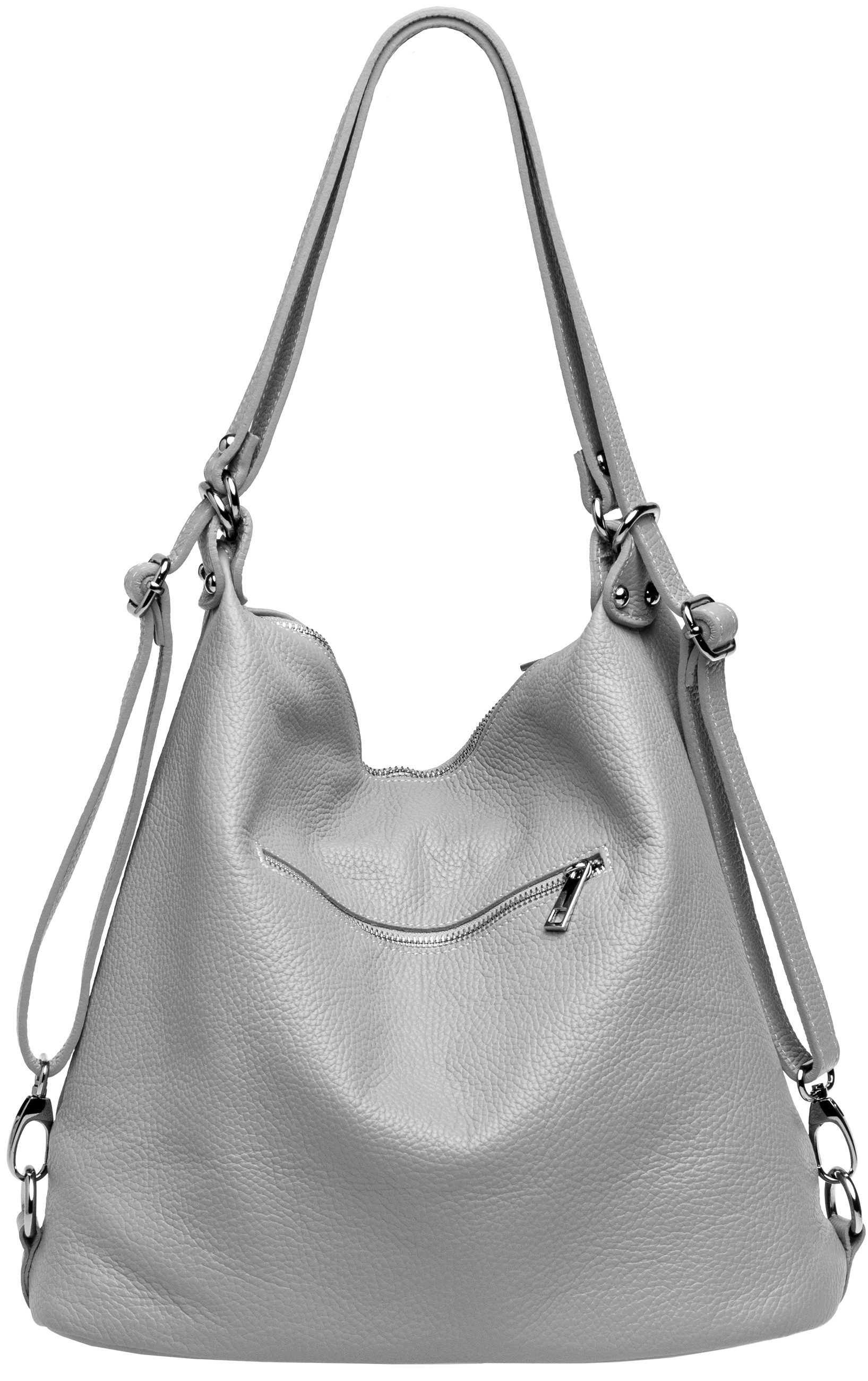 Caspar Schultertasche 2 in 1 Rucksack Damen Leder Tasche - PREMIUM LINE - M günstig online kaufen