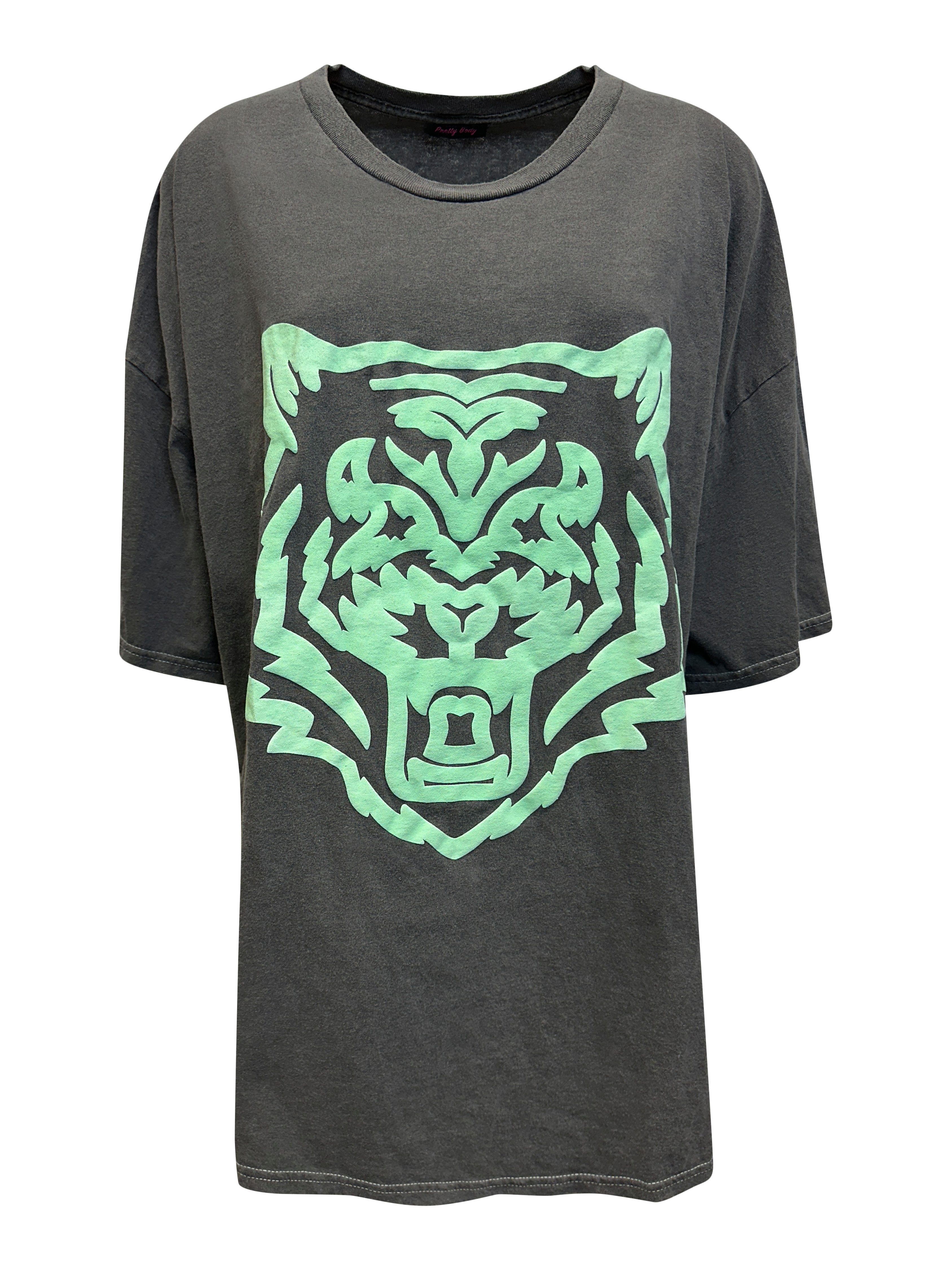 Worldclassca Print-Shirt Worldclassca Oversized Animal Print T-Shirt lang S günstig online kaufen