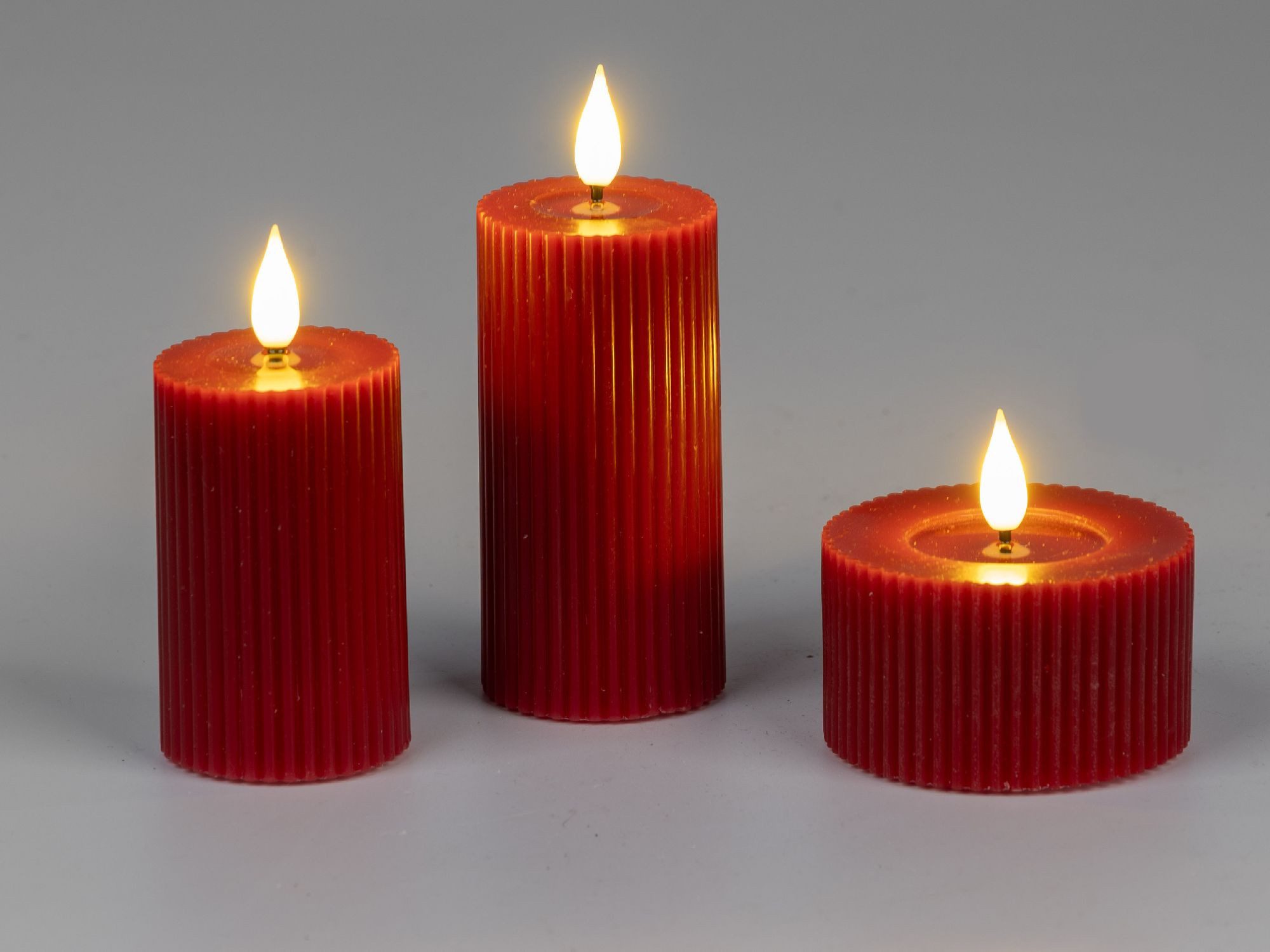 formano LED-Kerze Rot, Durchmesser 7.5 cm, günstig online kaufen