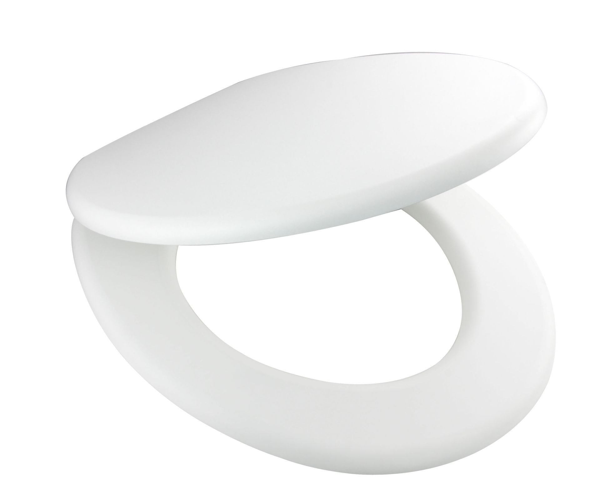 VEROSAN WC-Sitz FINE Weiß, Toilettensitz mit Holzkern WC-Brille mit Absenkautomatik, ASMFIN7221