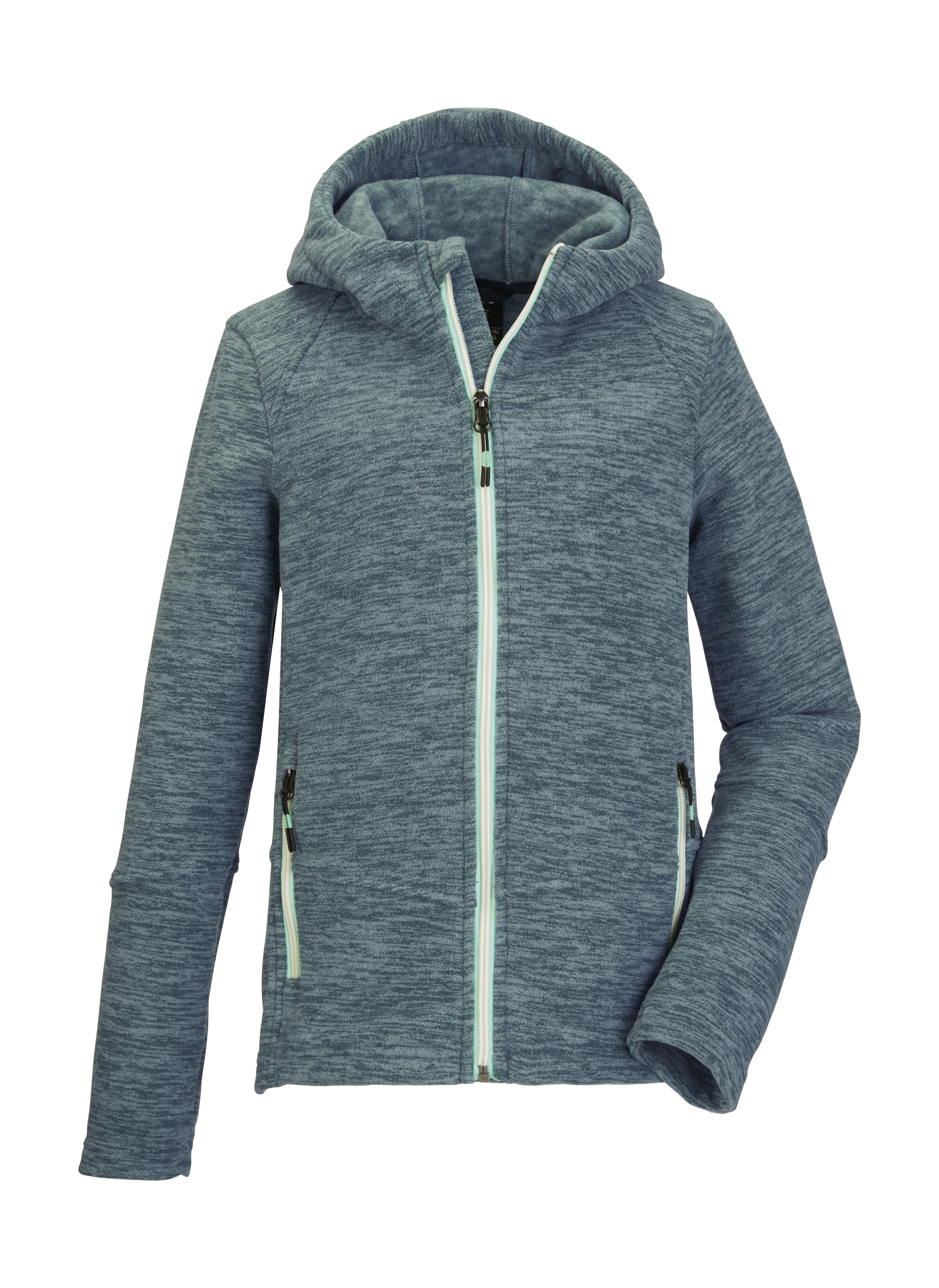 Killtec Fleecejacke KOW 164 GRLS FLC JCKT, mit Kapuze und elastischem Saum | Regenjacken