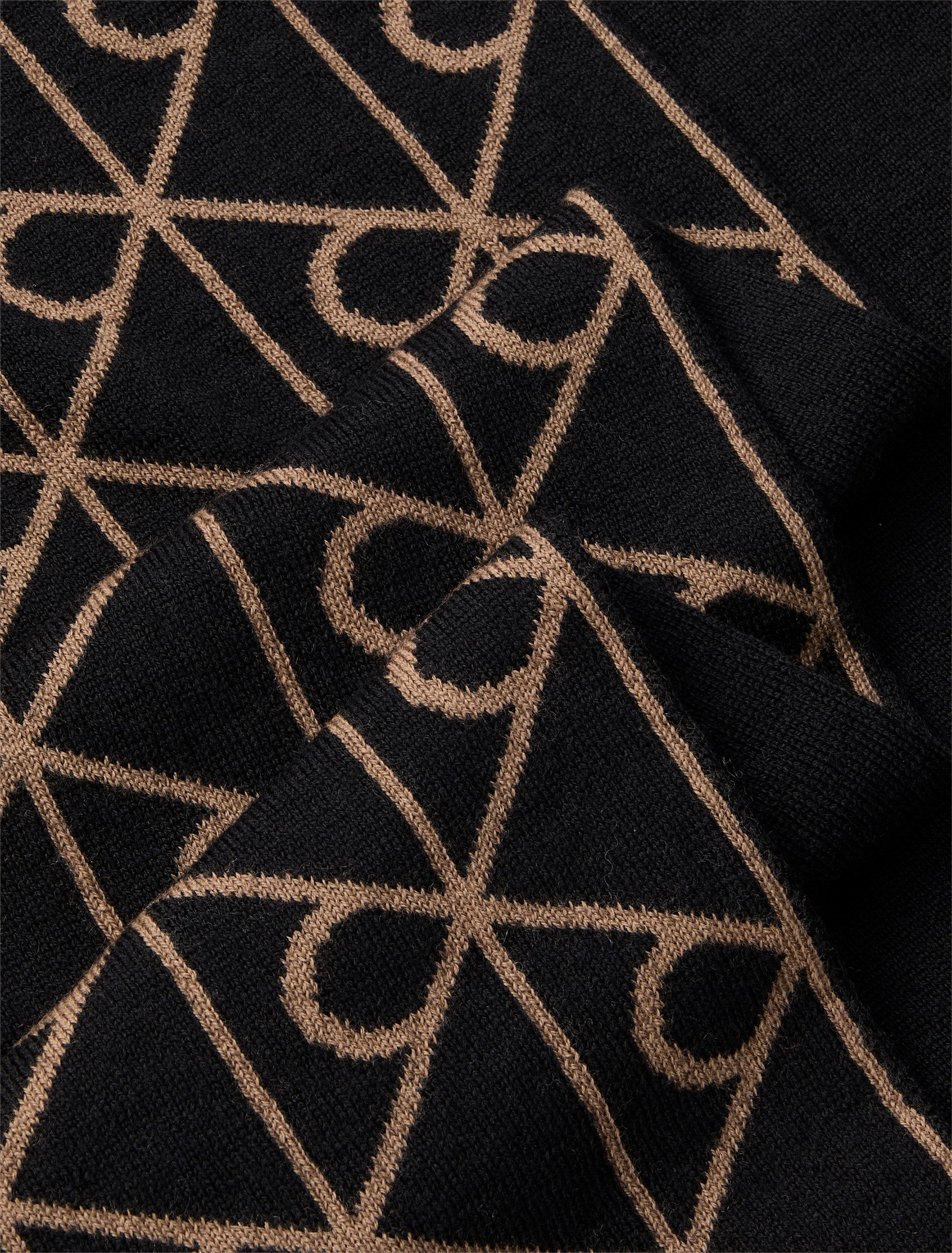 Calvin Klein Modetuch EMBLEM REVERSIBLE WOOL HW SCARF, Perfekt für den Alltag