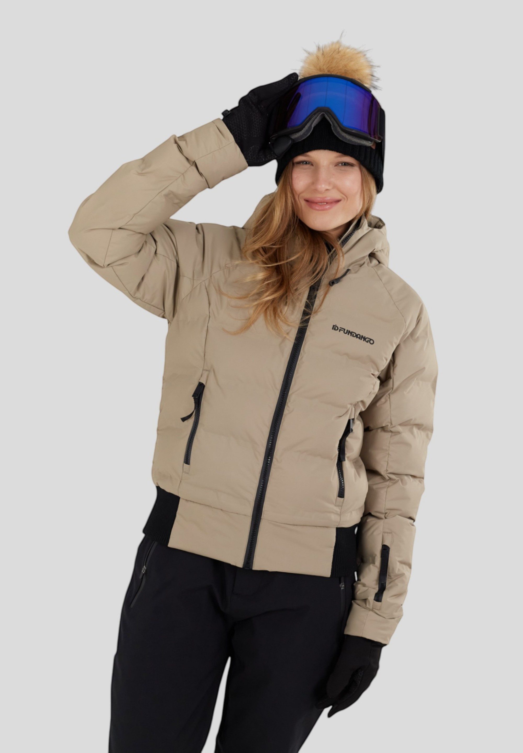 Fundango Winterjacke Zina Padded technische gesteppte Jacke für Ski und Snowboard