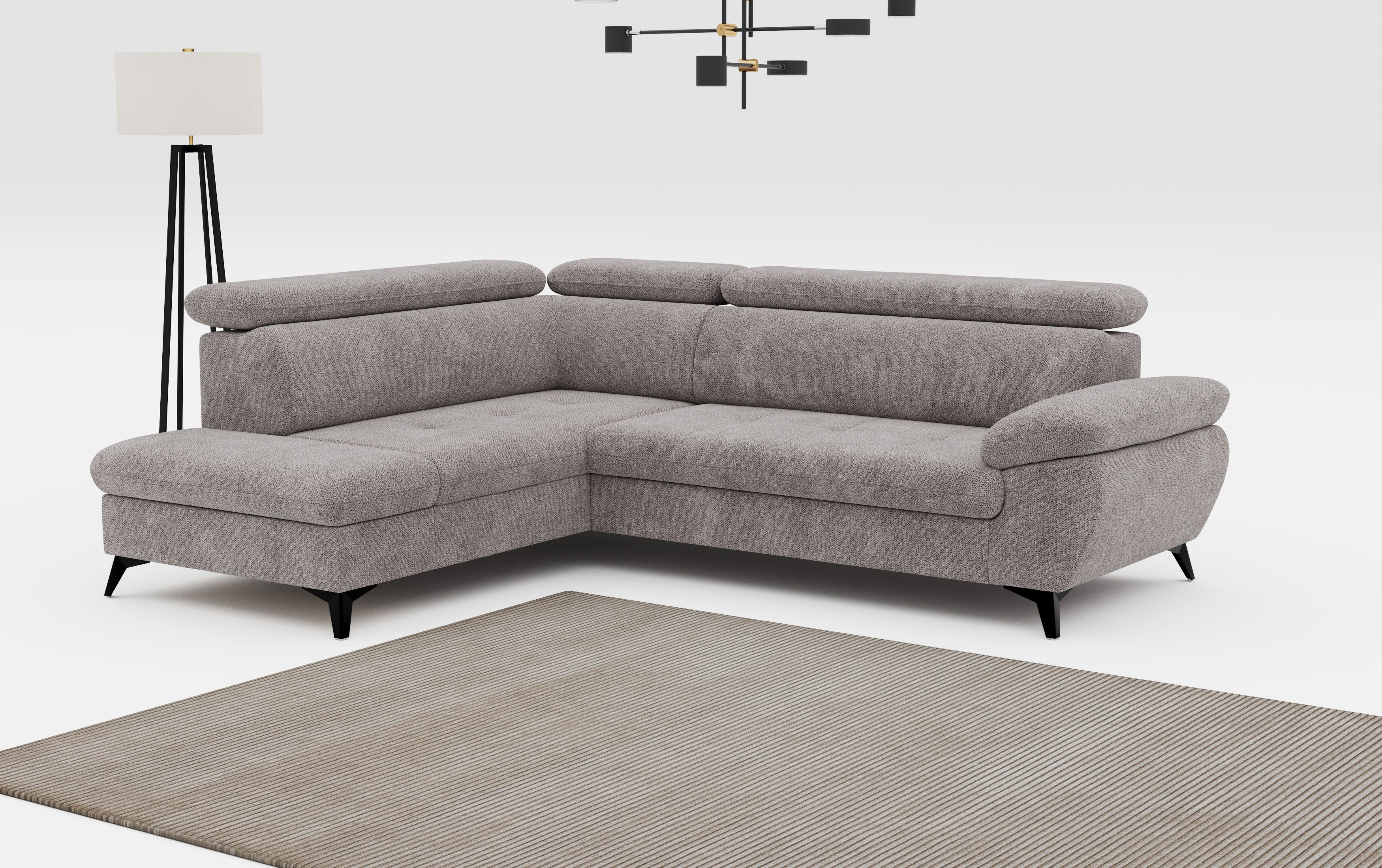 COTTA Ecksofa Hudson L-Form, mit Kopfteilverstellung, günstig online kaufen