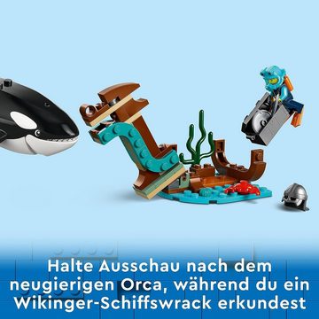 LEGO® Konstruktionsspielsteine City Arktis-Forschungsschiff,großes schwimmfähiges-Boot+Hubschrauber, (Geschenk Weihnachten, Geburtstag, Frauen Männer Kinder, 815 St., Baukasten Kinder & Erwachsene, Sale), Bausteine Konstruktionssteine, Bausatz, Spielzeug, Klemmbausteine