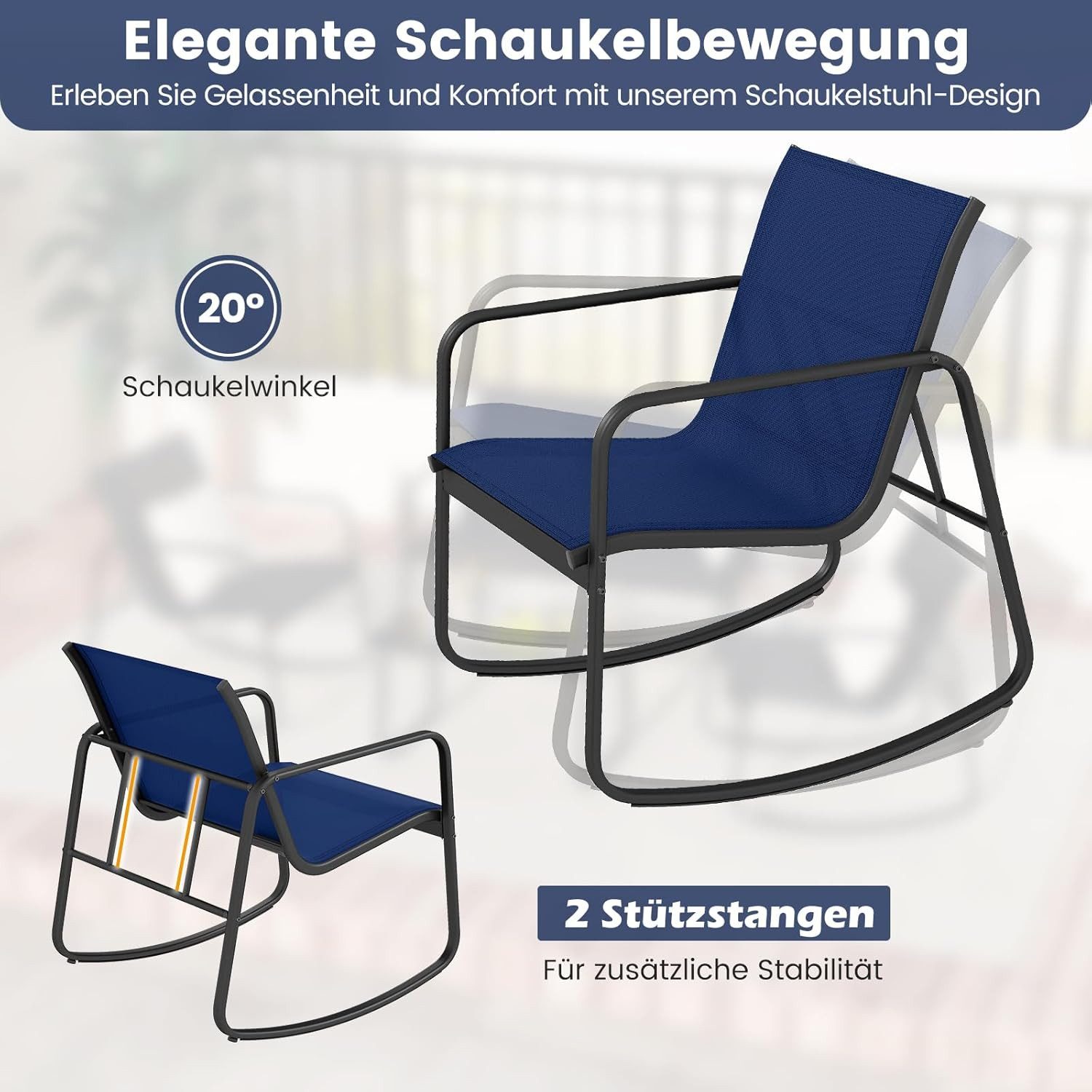KOMFOTTEU Sitzgruppe, (Set, 4-tlg), 4 Personen Terrassenmöbel