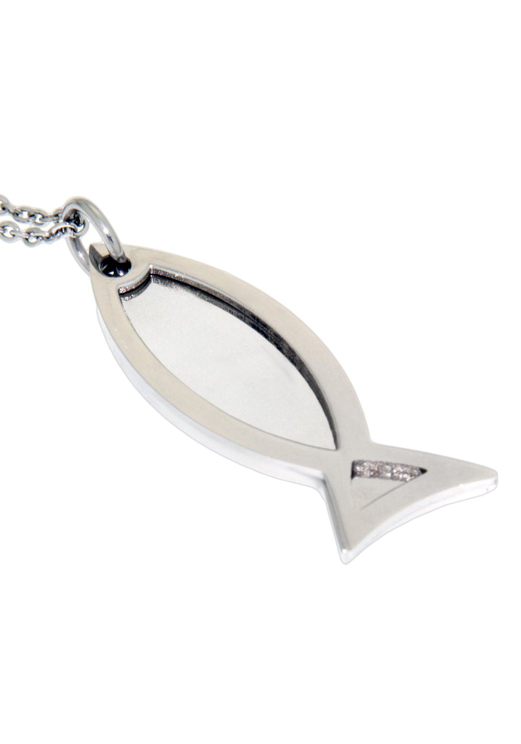Firetti Kette mit Anhänger Schmuck Geschenk Halskette Fisch - Glaube an Jesus Christus Kugelkette