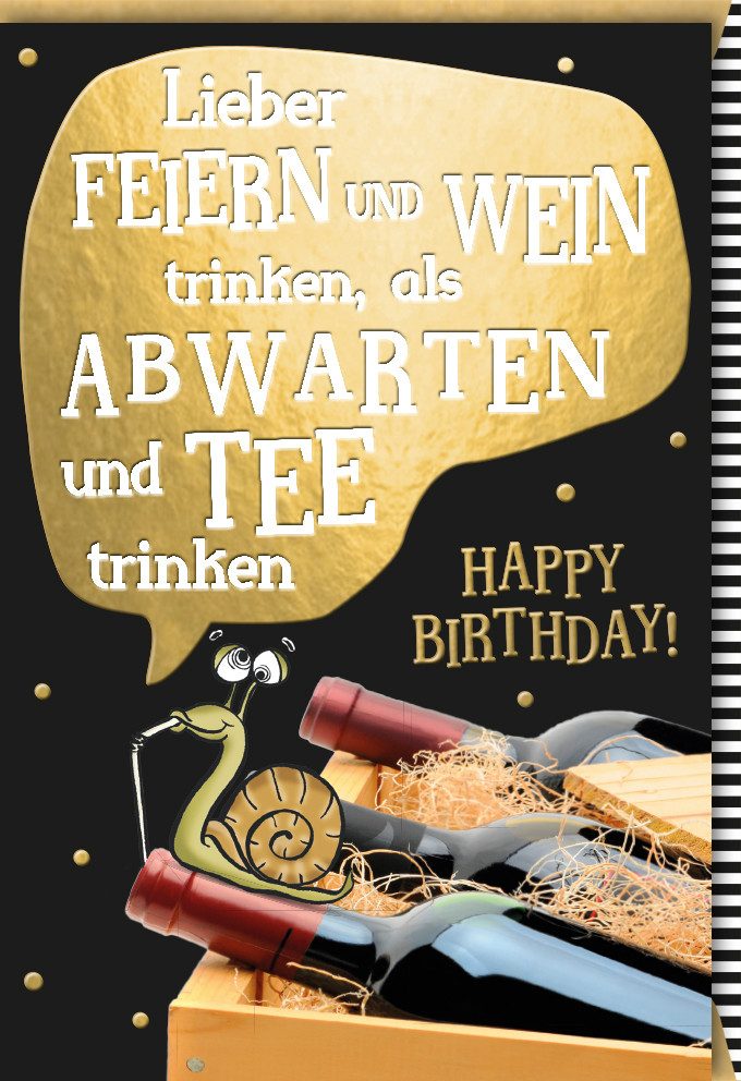 Grußkarten Geburtstag - Glückwunschkarte im Format 11,5 x 17 cm mit Umschlag - Go