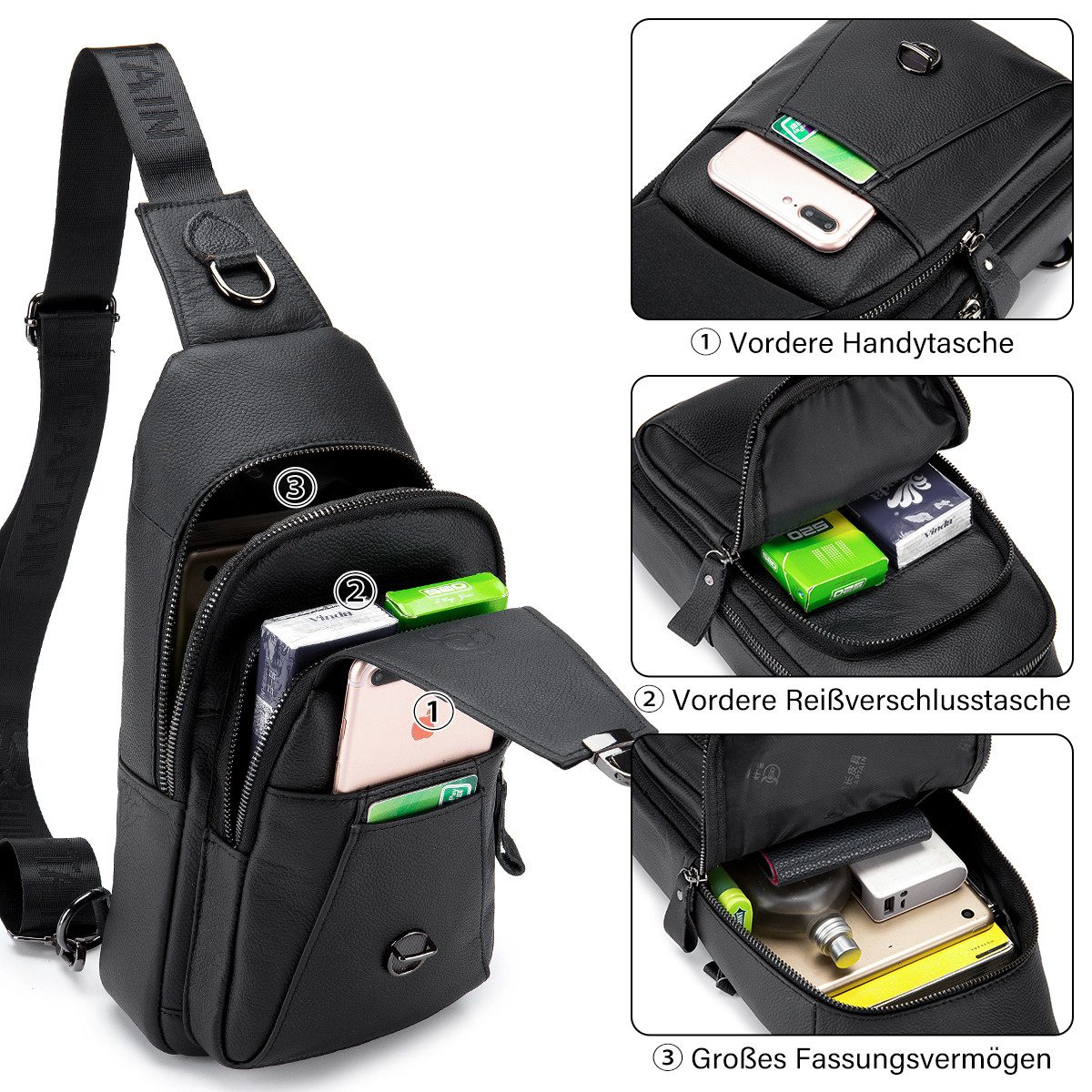 RWEUOQ Schultertasche Brusttasche Sling Schulter Rucksack günstig online kaufen
