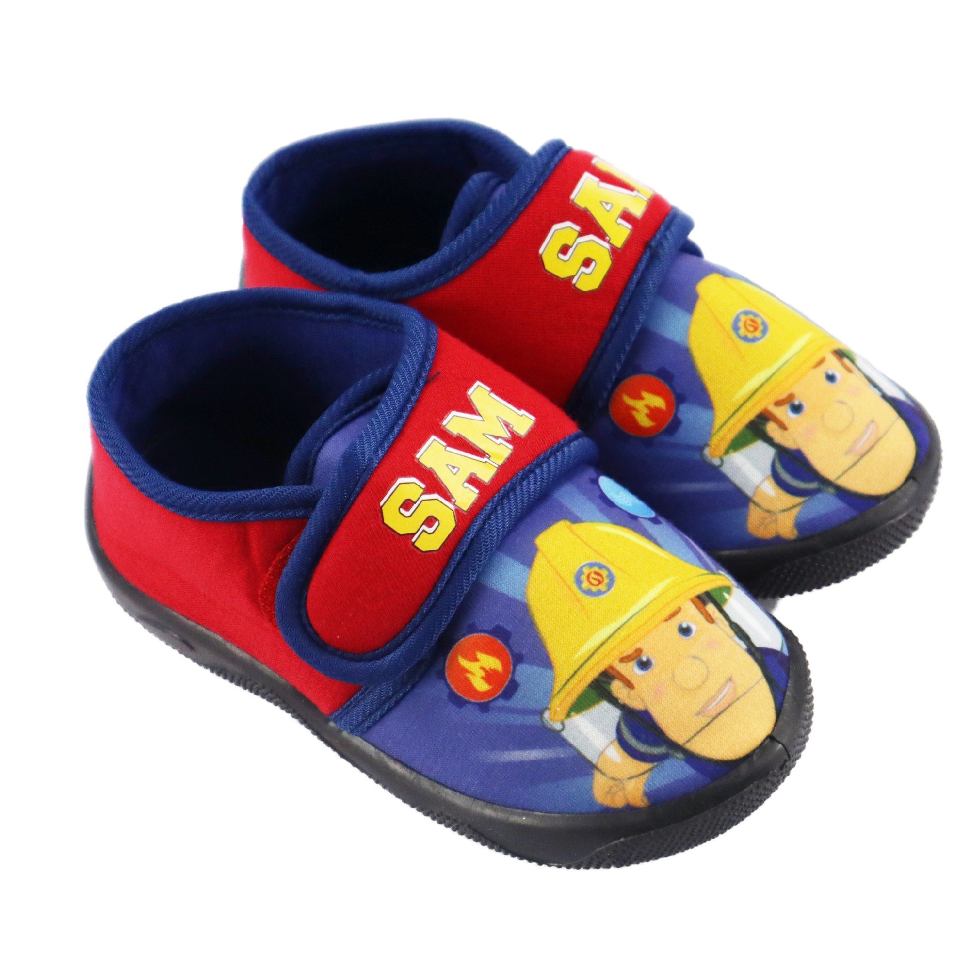 Fireman Sam Feuerwehrmann Sam Kinder Kita Hausschuhe Slipper Plüsch Hausschuhe Schlüpfschuhe Gr. 25-28
