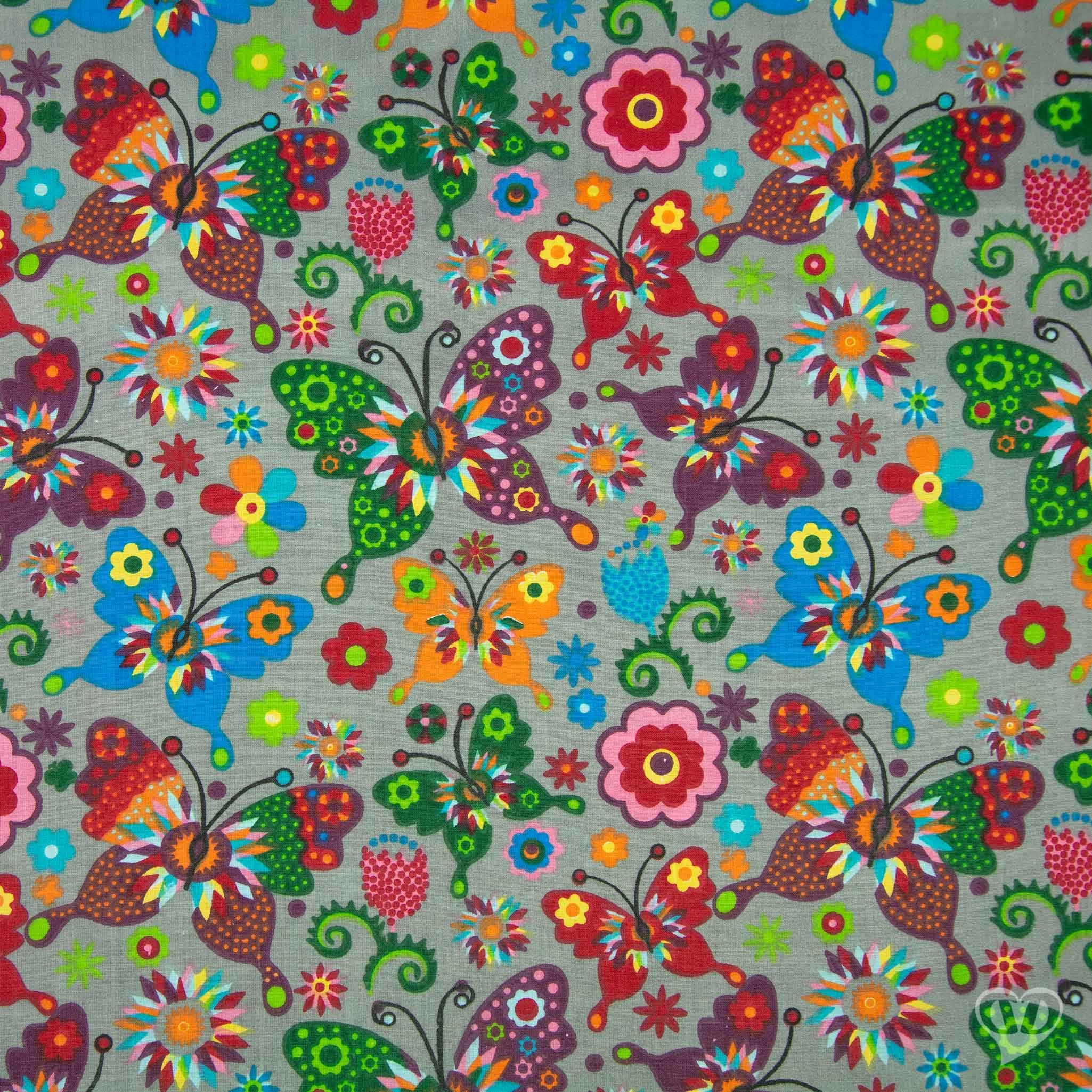 maDDma Stoff Baumwollstoff Frühlingszauber 1/2 Meterware, 160 cm Breite Kinder