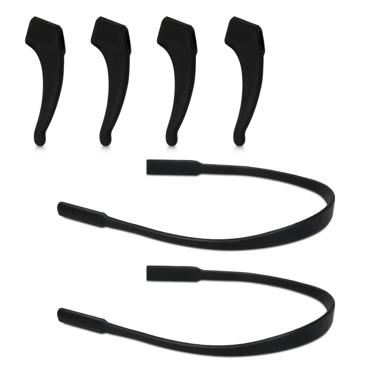 kwmobile Brillengestell kwmobile Antirutsch Halterung und Brillenband für Brillenbügel Set -