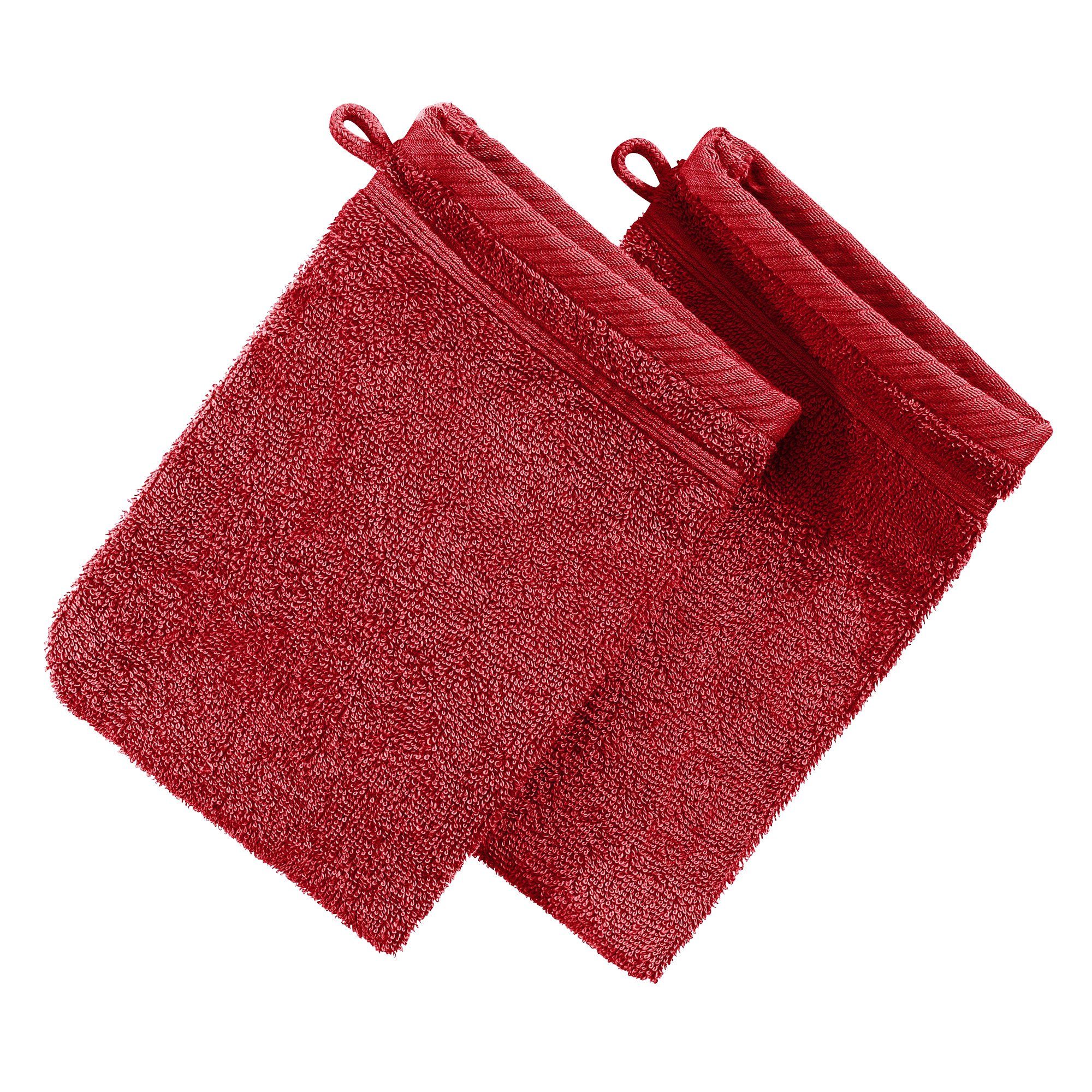 Erwin Müller Waschhandschuh Waschhandschuh "Heidelberg" 2er-Pack, Frottier, Walk-Frottier Uni