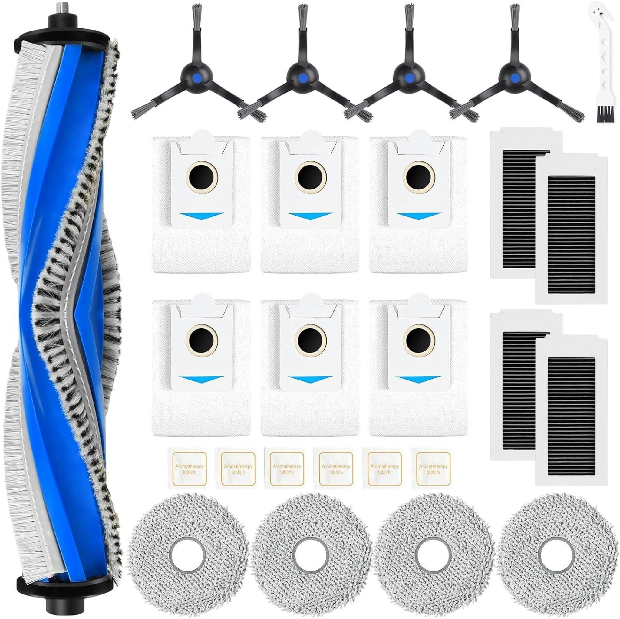 FELIXLEO Nasensauger-Ersatzteile Enthält 6 Staubbeutel 4 Mopps 4 Filter 4 Bürsten und 1 Rollbürste, 1-tlg.