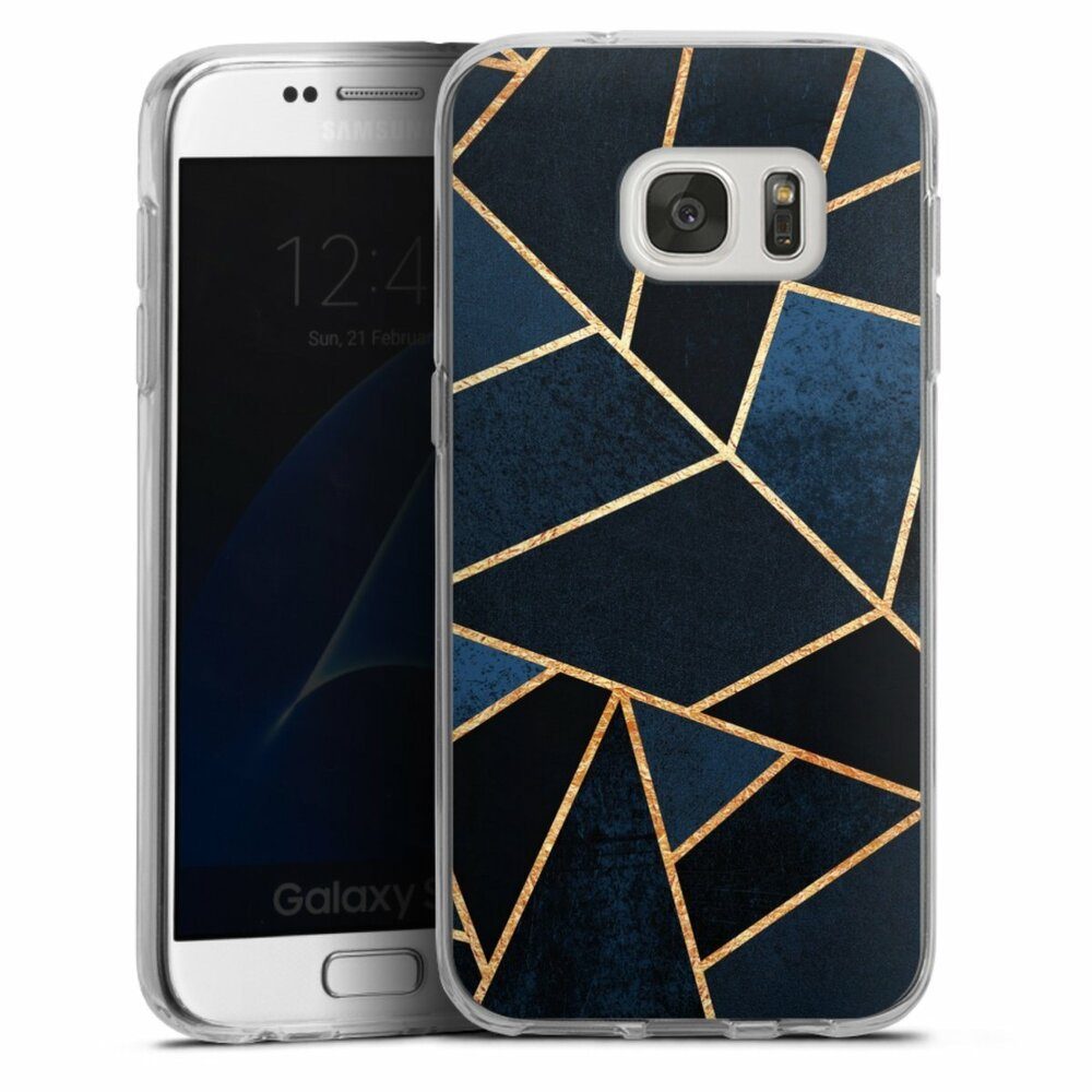 Samsung Galaxy S7 Symbol Dreieck Mit Zwei Pfeilen DeinDesign Handyhülle Elisabeth Fredriksson Dreiecke Abstrakt Navy