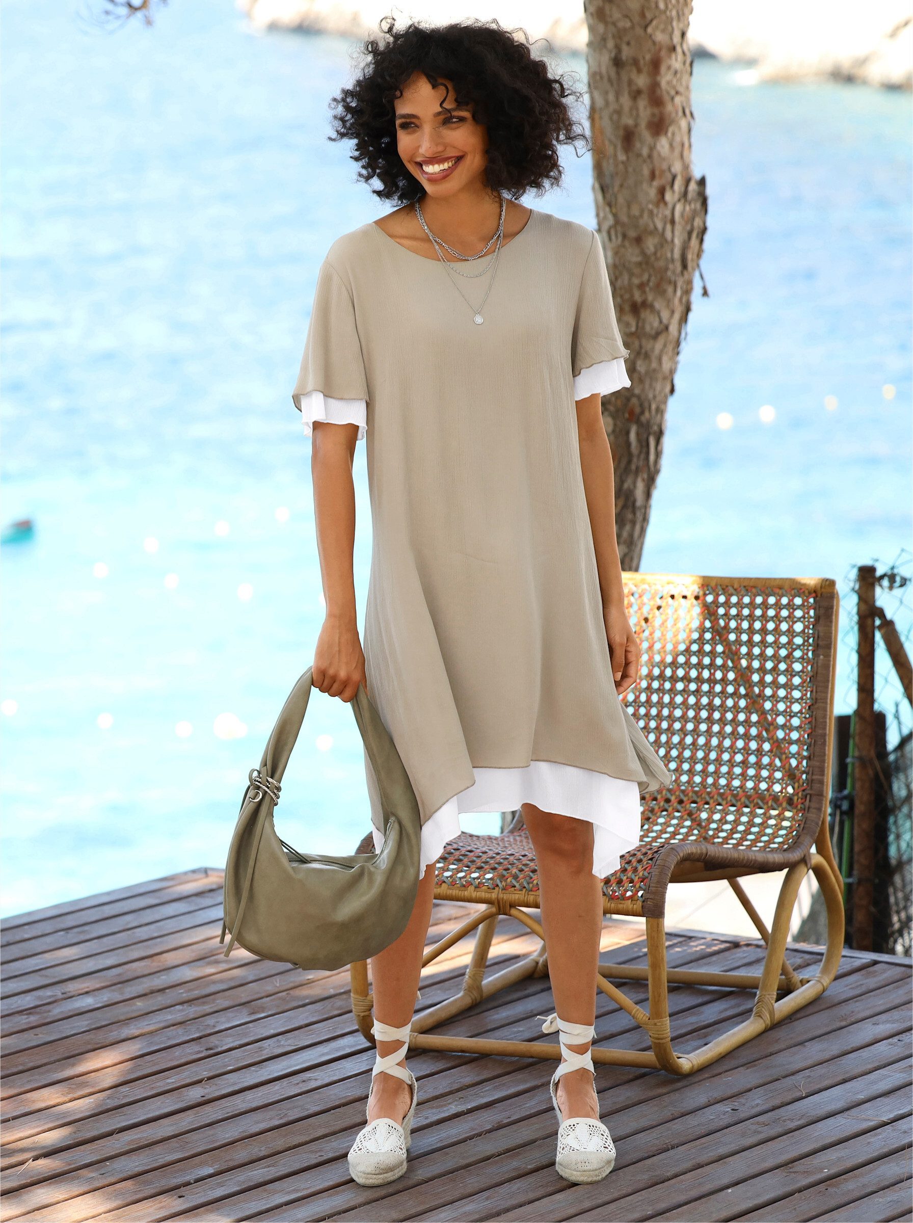 heine Etuikleid Kleid Kurzarm