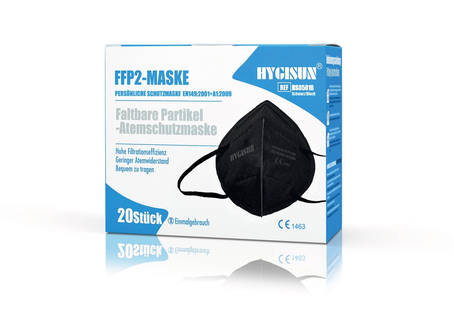 HYGISUN Filtrierende Halbmasken FFP2 Atemschutzmaske, weiß