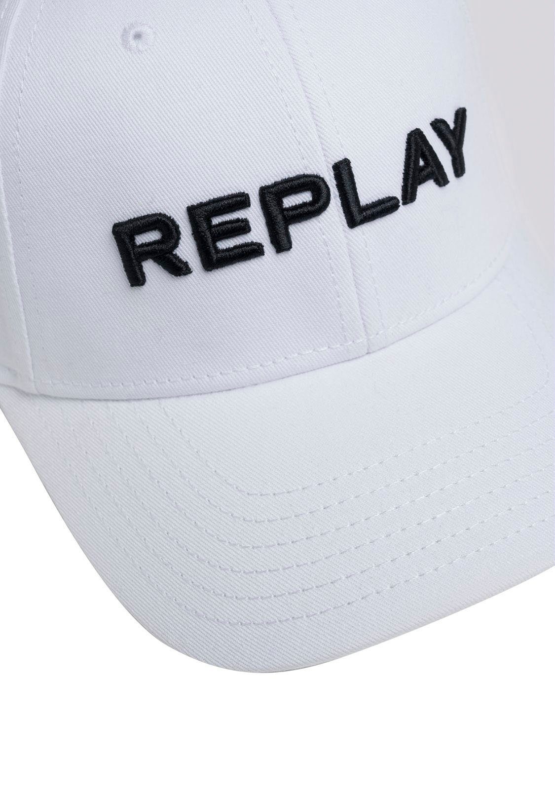 Replay Baseball Cap COMPONENTE Logo-Stickerei mit optical whit NATURALE