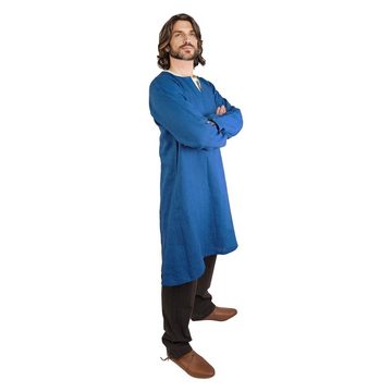 Vehi Mercatus Wikinger-Kostüm Wikinger Leinentunika Blau L