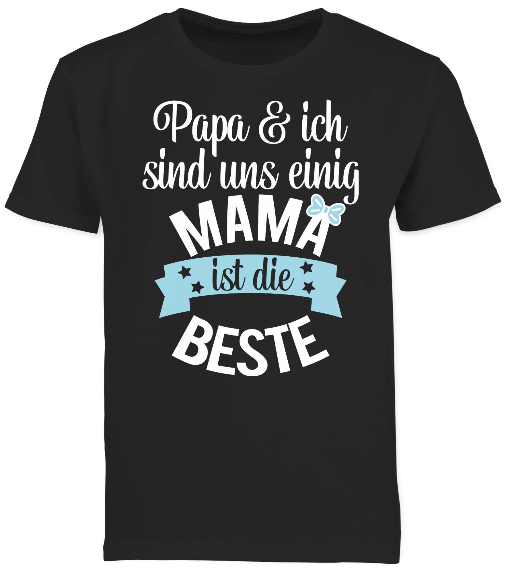 Shirtracer T-Shirt 03 Beste Schwarz ist die Muttertagsgeschenk Mama I