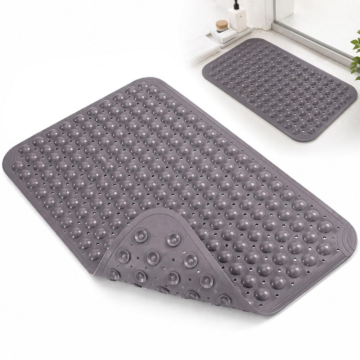 LuxusKollektion Wanneneinlage Badewannenmatte 40x80cm Grau, B: 10 cm, L: 30 cm