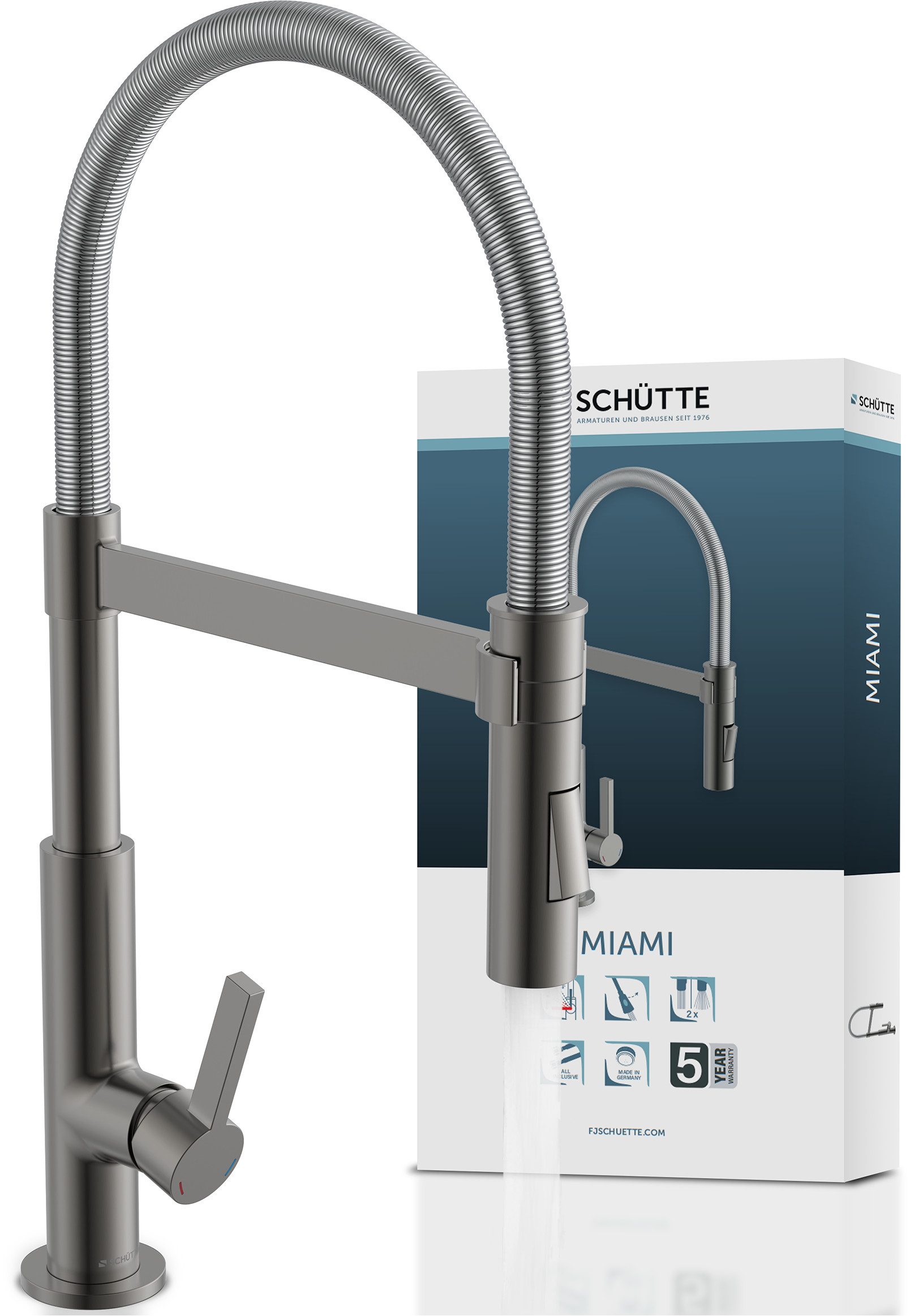 Schütte Spültischarmatur MIAMI energiesparende Cold-Start-Funkt., 360° günstig online kaufen