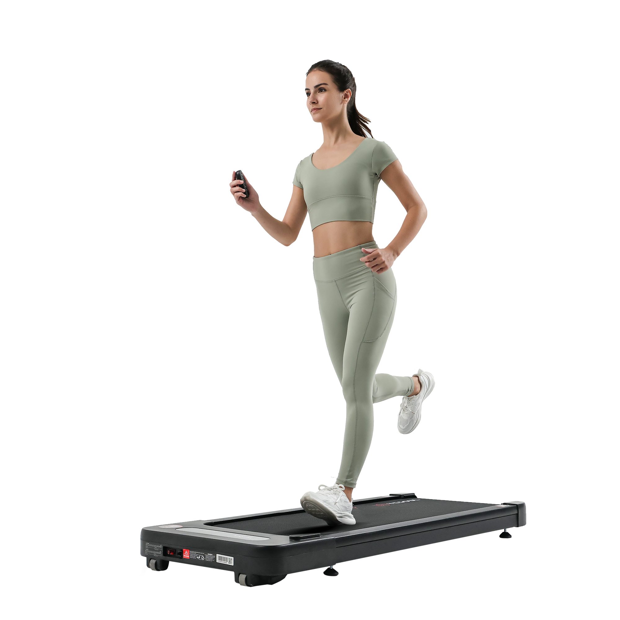 yesoul Laufband W2 Walking Pad für Zuhause & Büro, leise, 2,5 PS max., bis 135 kg, App (Einzelgerät, W2 Walking Pad, Fernbedienung, 2 AAA-Batterien, Silikonöl, Anleitung), Leise, kompakt, montagefrei, 6-Zonen-Dämpfung, LED, für Zuhause/Büro