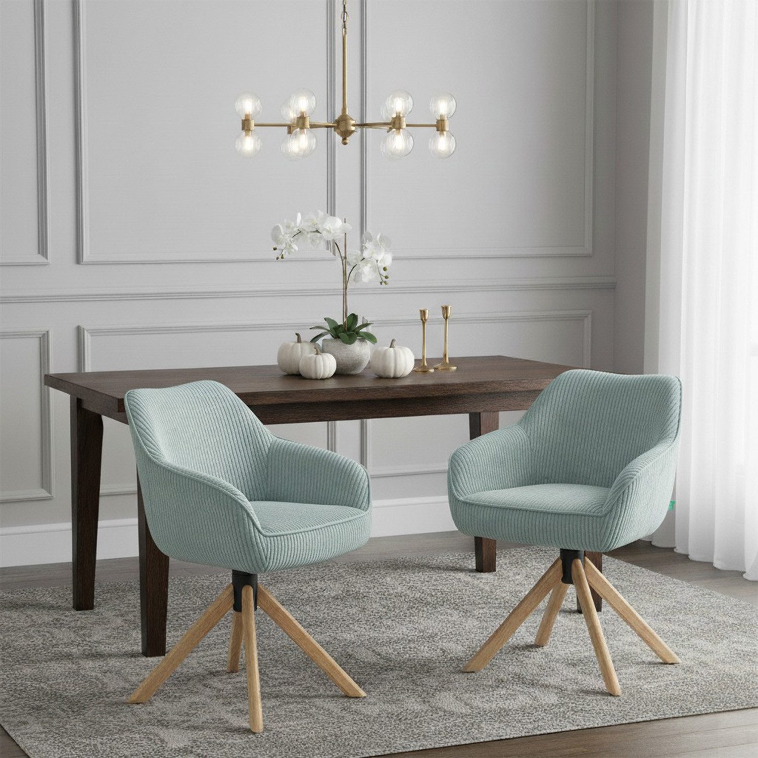 DUBI Möbel Polsterstuhl Mika-Luis 2er-Set, Federkern, günstig online kaufen