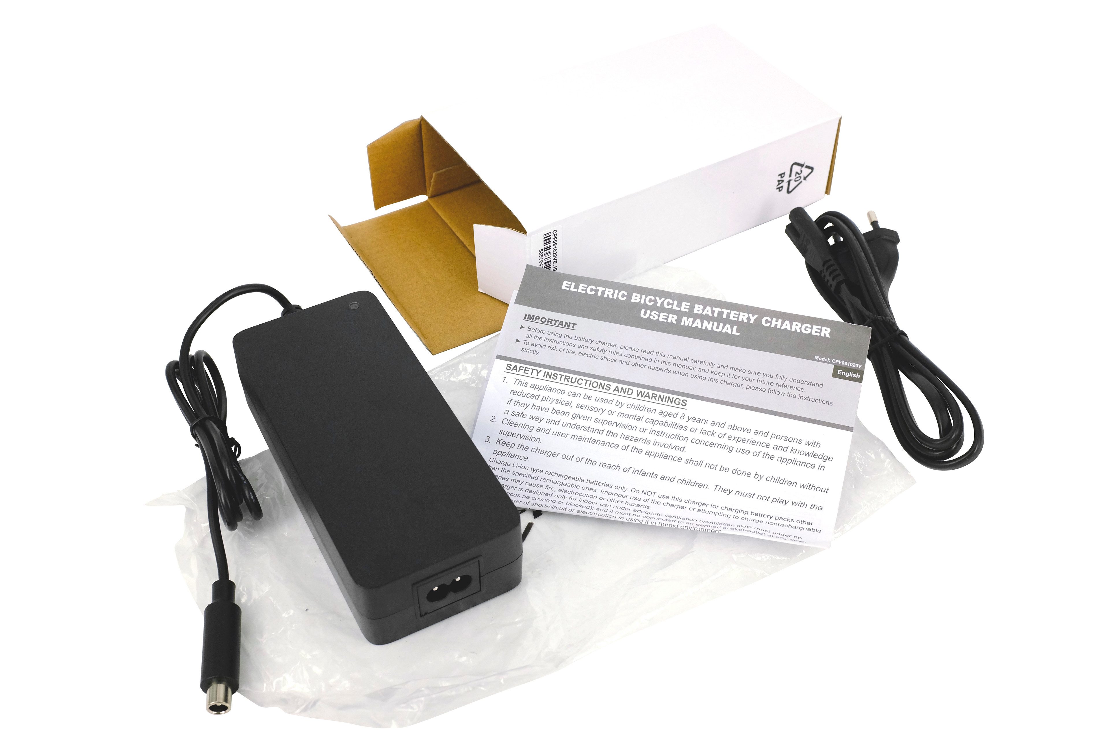 PowerSmart Xiaomi M365 Batterie-Ladegerät (42V 2A Ladegerät für OKAI Neon, Neon Lite, EA10 ES10 ES20 ES50B ES520B (Not for EA10 Pro and Neon Pro)