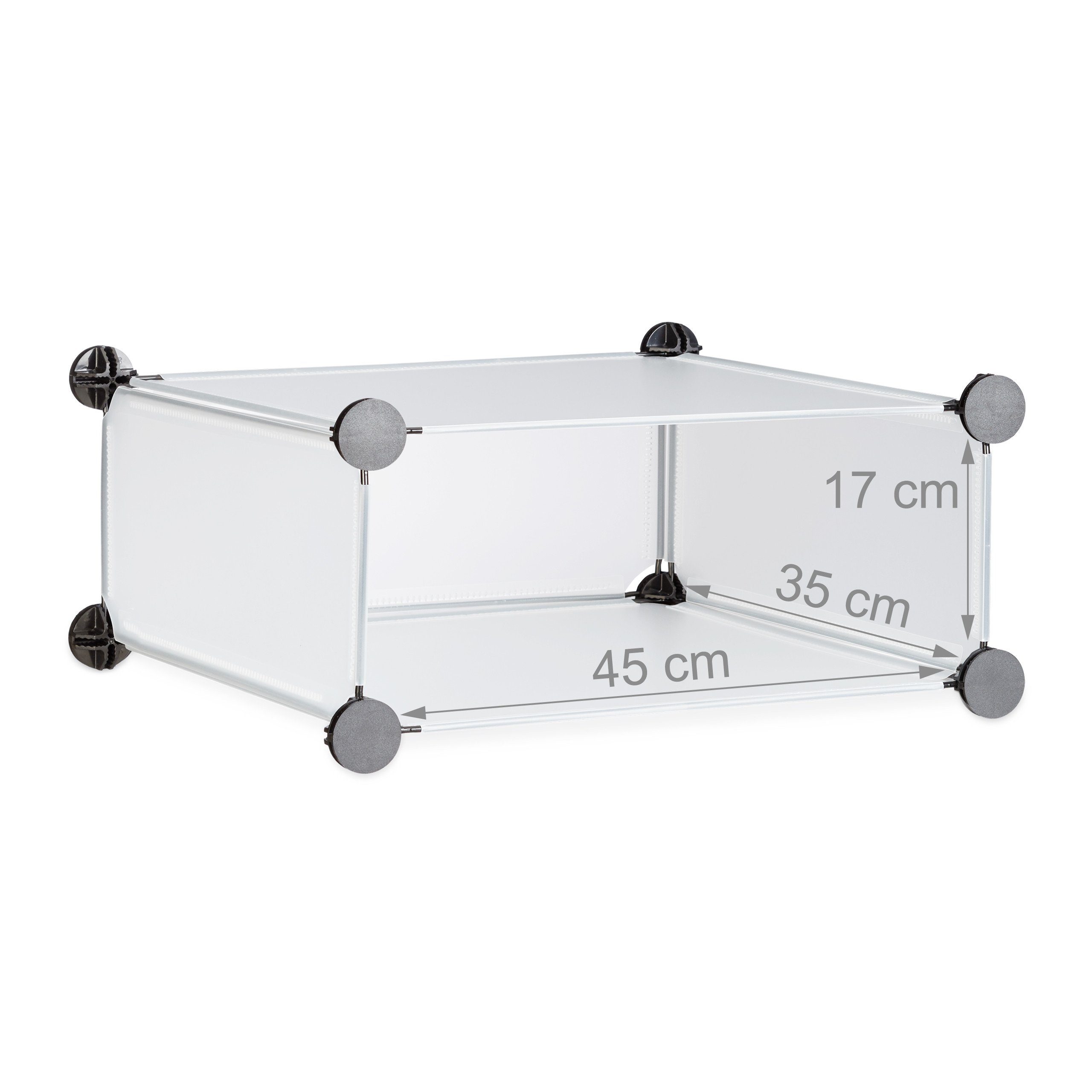 relaxdays Schuhschrank mit 12 Fächern (100-St) transparent – Bild 5 von 5